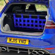 VW Golf Mk7 R GTI Strut bar and Cargo net cargo-nets.co.uk