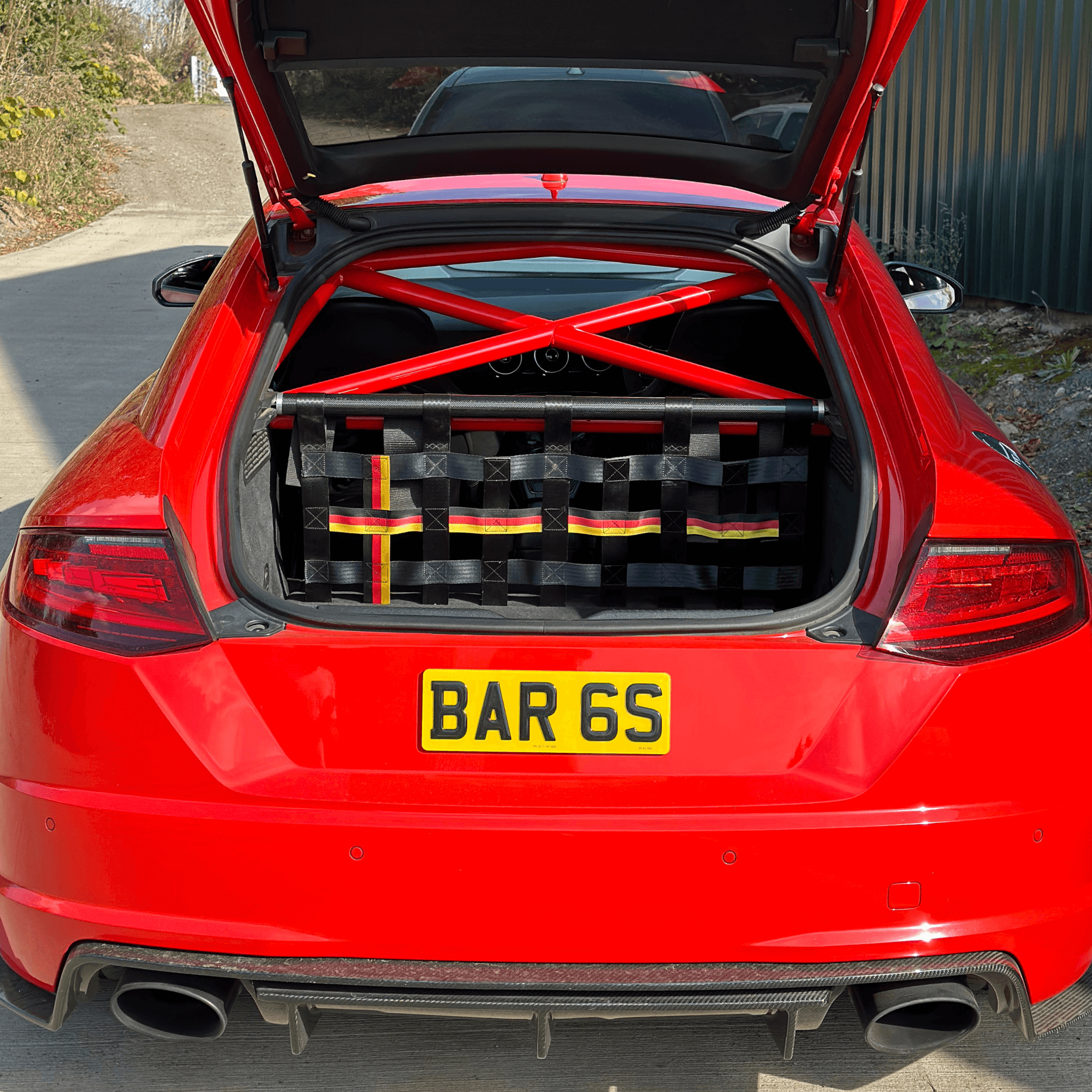 Audi TT Mk3 8S Strut bar and Cargo net cargo-nets.co.uk