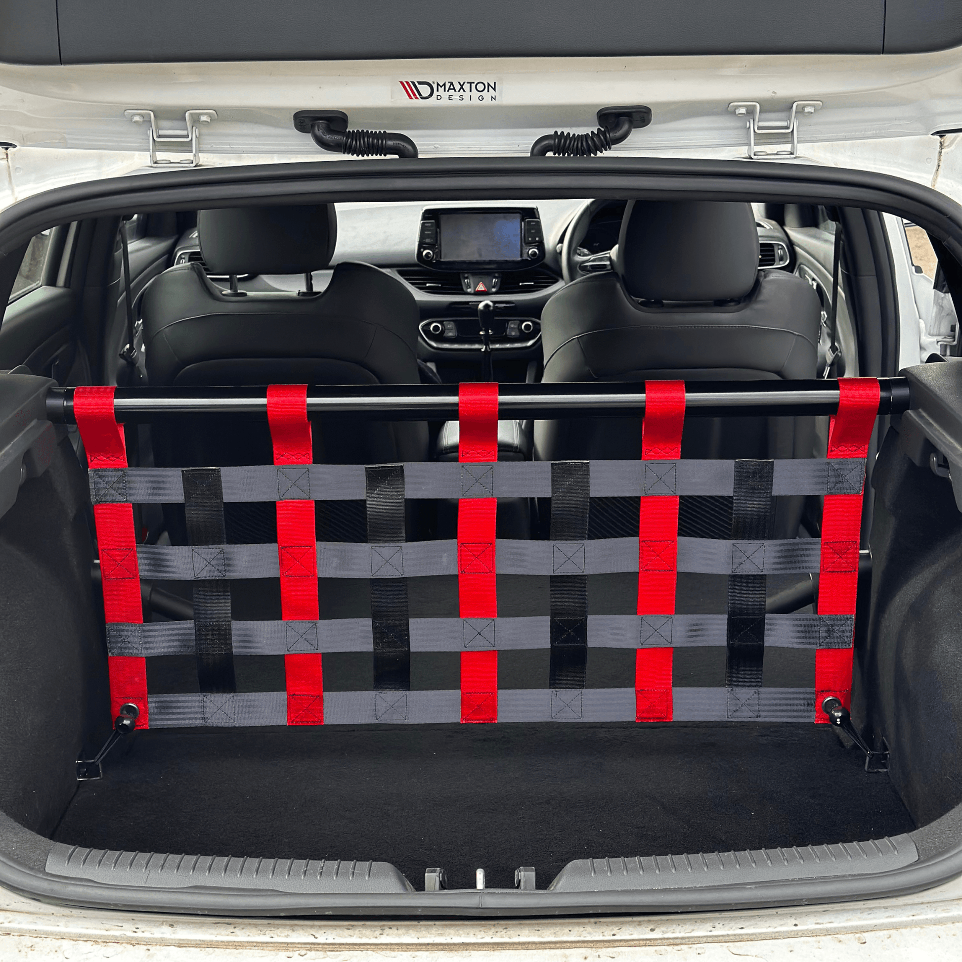 Hyundai i30N Strut bar and Cargo net cargo-nets.co.uk