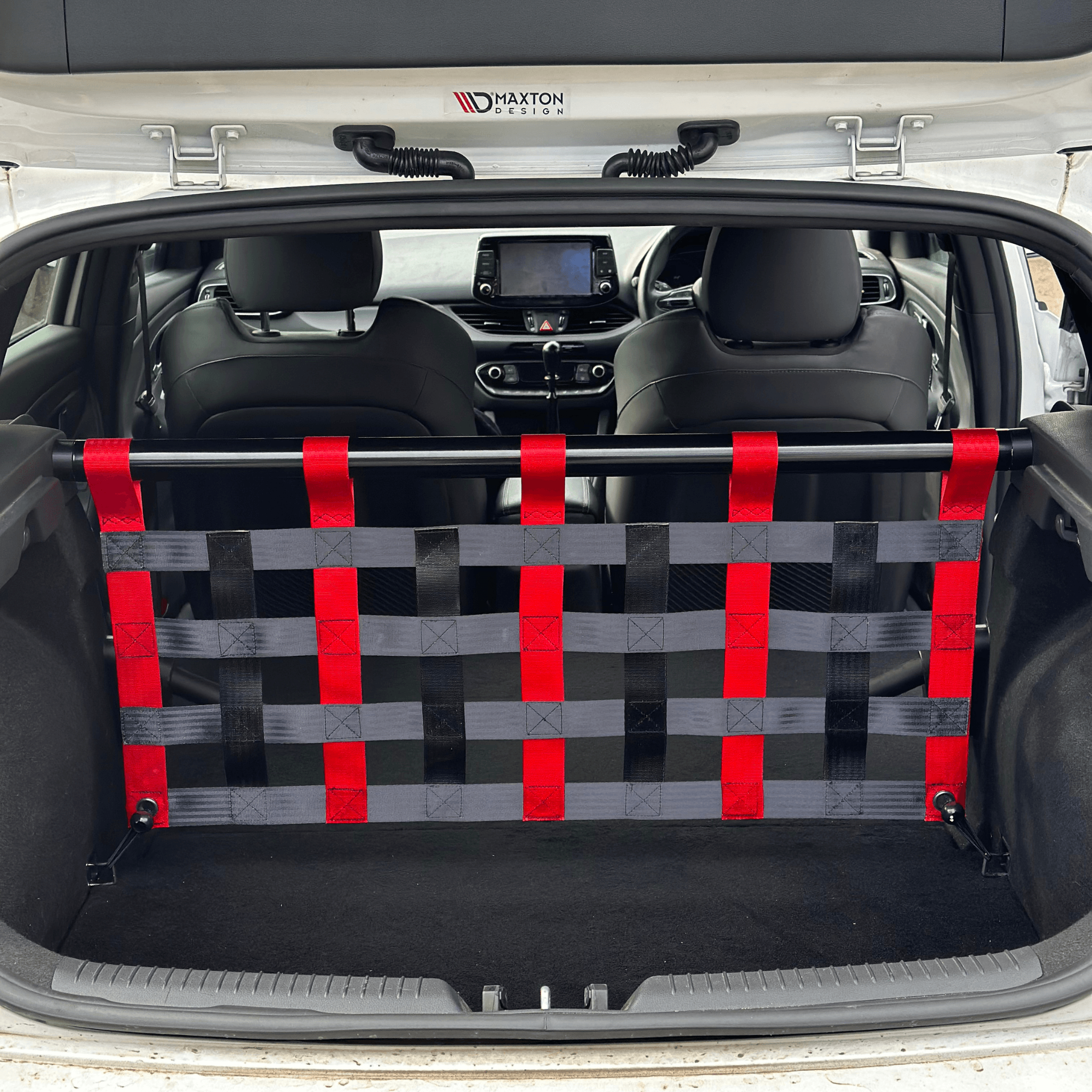 Hyundai i30N Strut bar and Cargo net cargo-nets.co.uk