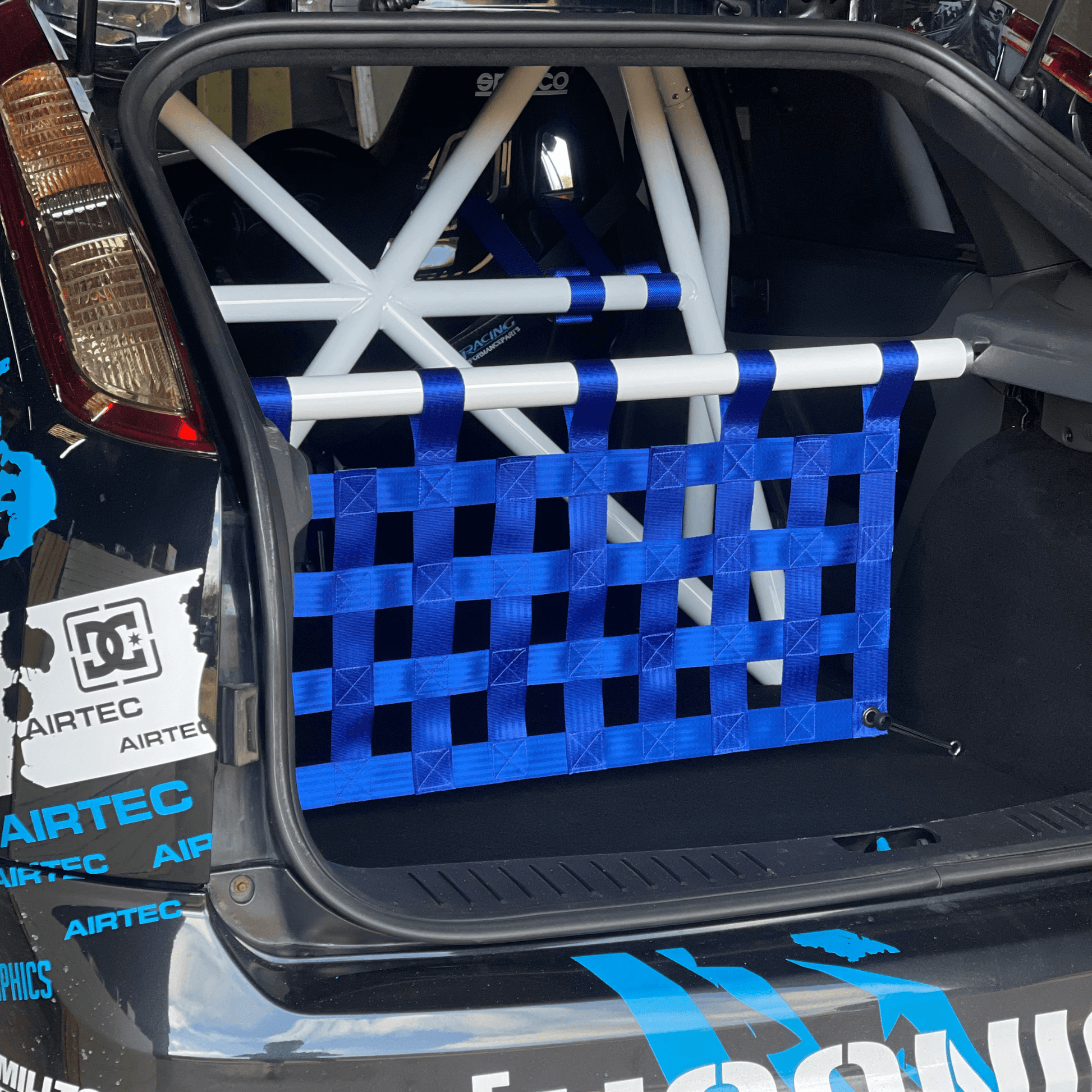 Ford Focus Mk2 ST RS Strut bar and Cargo net cargo-nets.co.uk