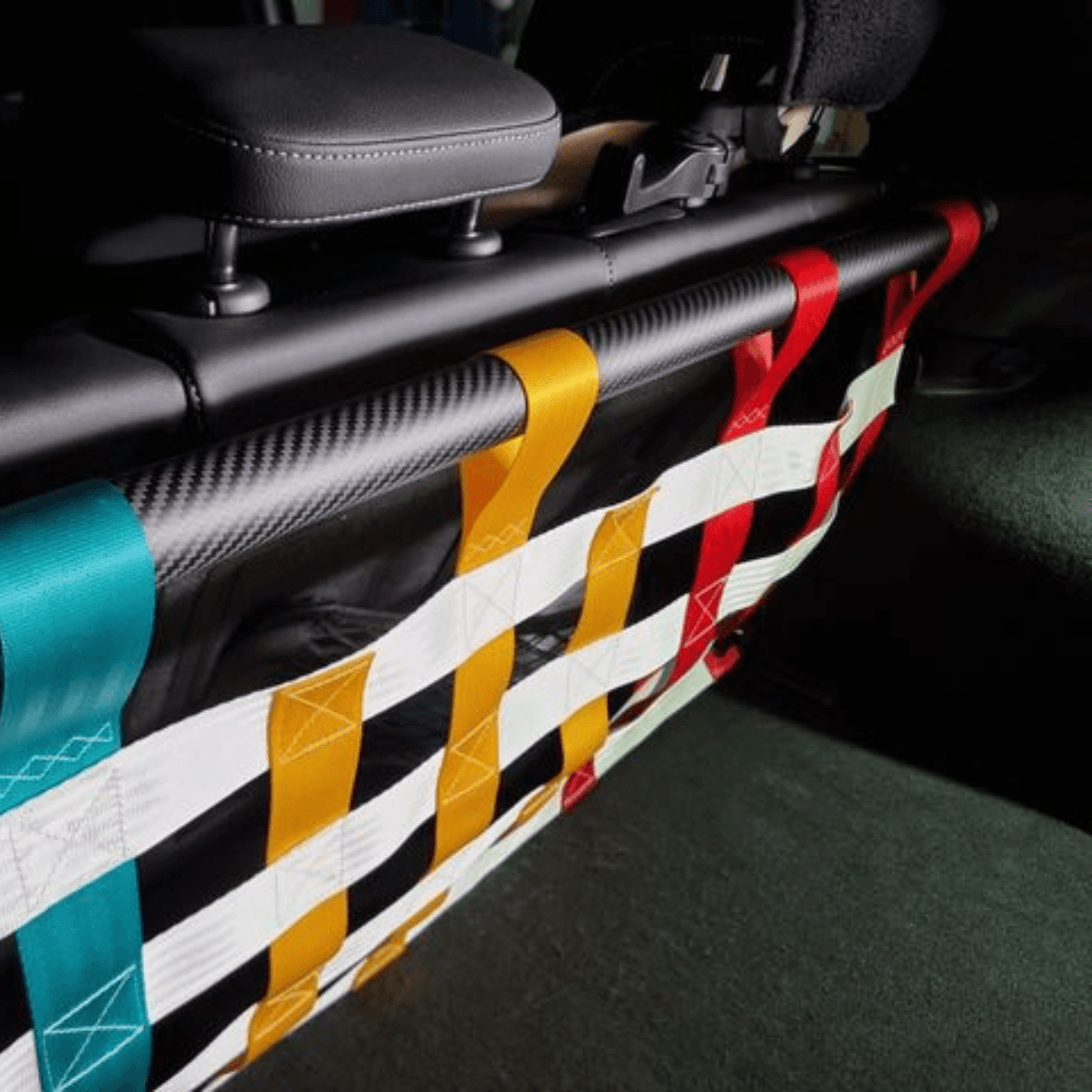 VW Golf Mk7 R GTI Strut bar and Cargo net cargo-nets.co.uk