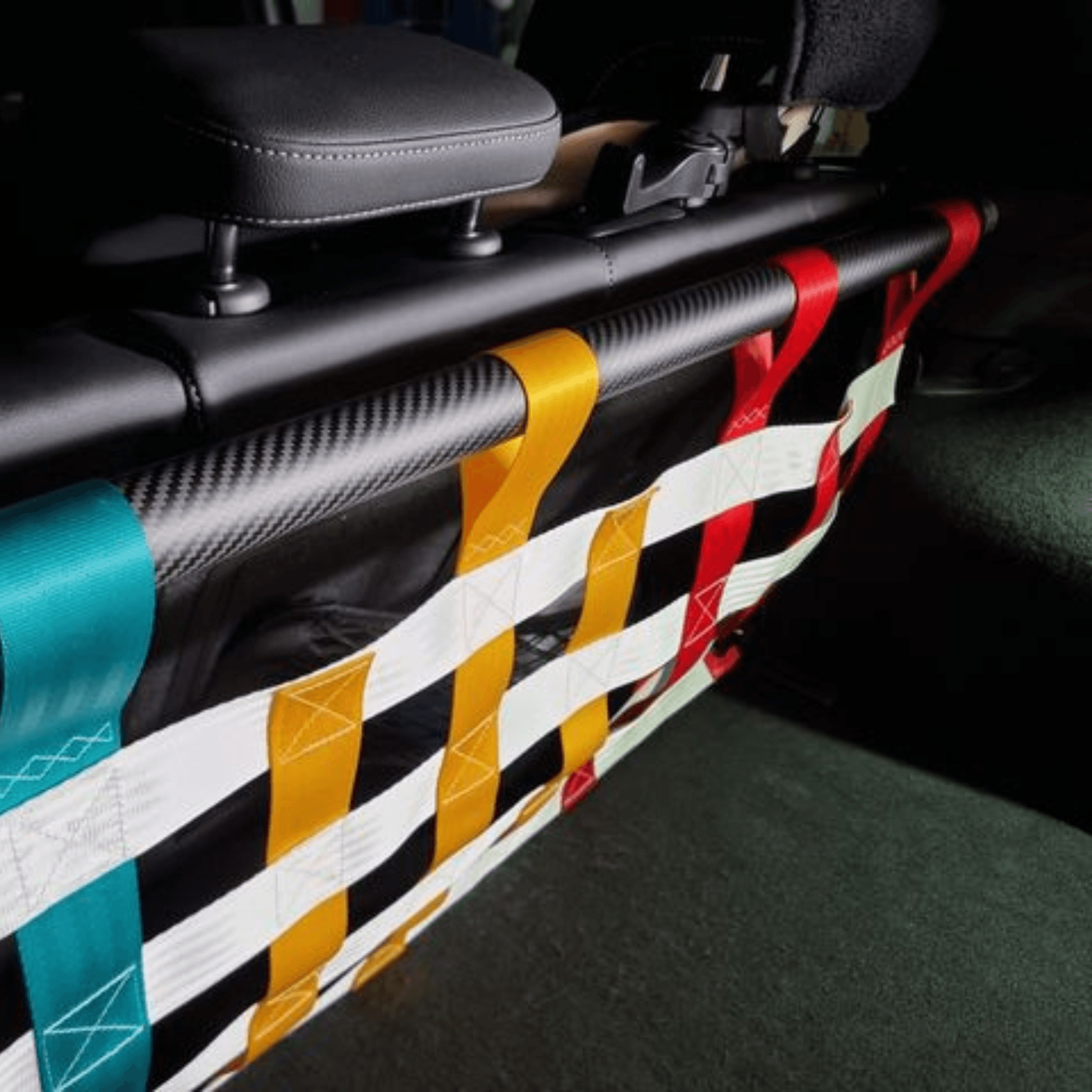 VW Golf Mk7 R GTI Strut bar and Cargo net cargo-nets.co.uk
