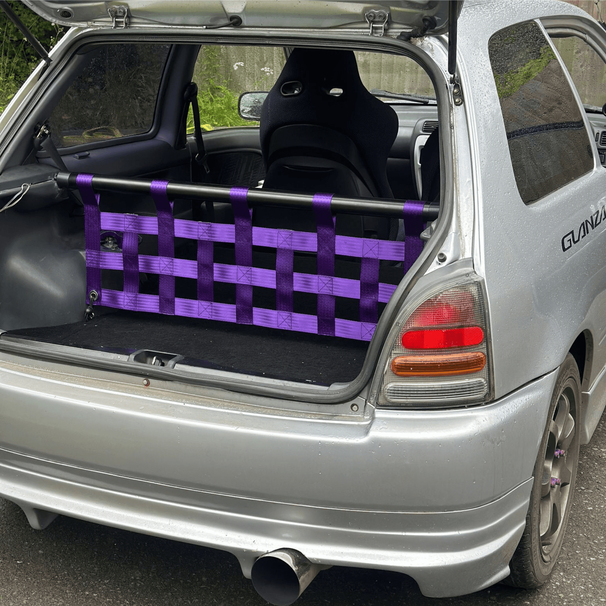 Toyota Starlet Glanza V EP91 Strut bar and Cargo net cargo-nets.co.uk