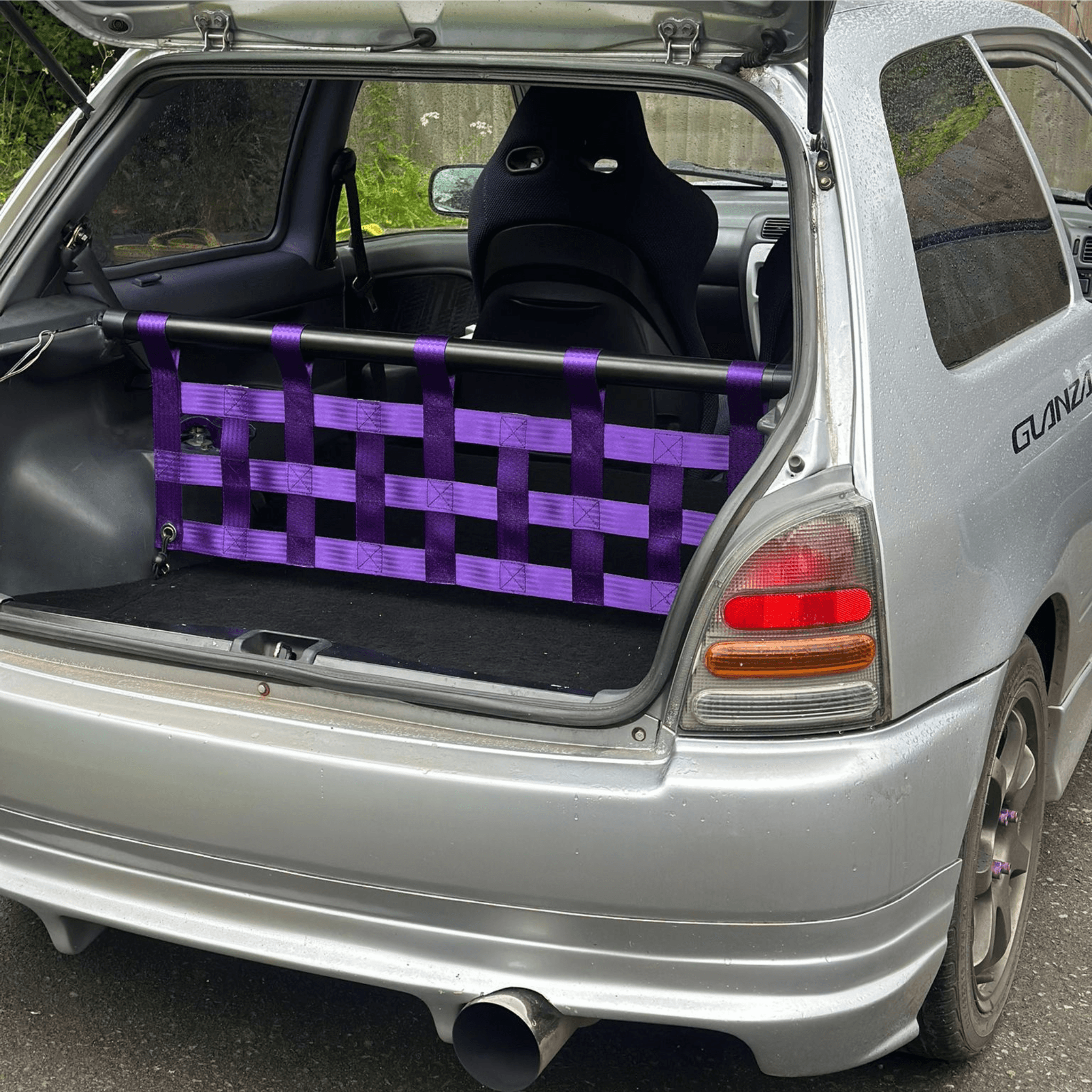 Toyota Starlet Glanza V EP91 Strut bar and Cargo net cargo-nets.co.uk