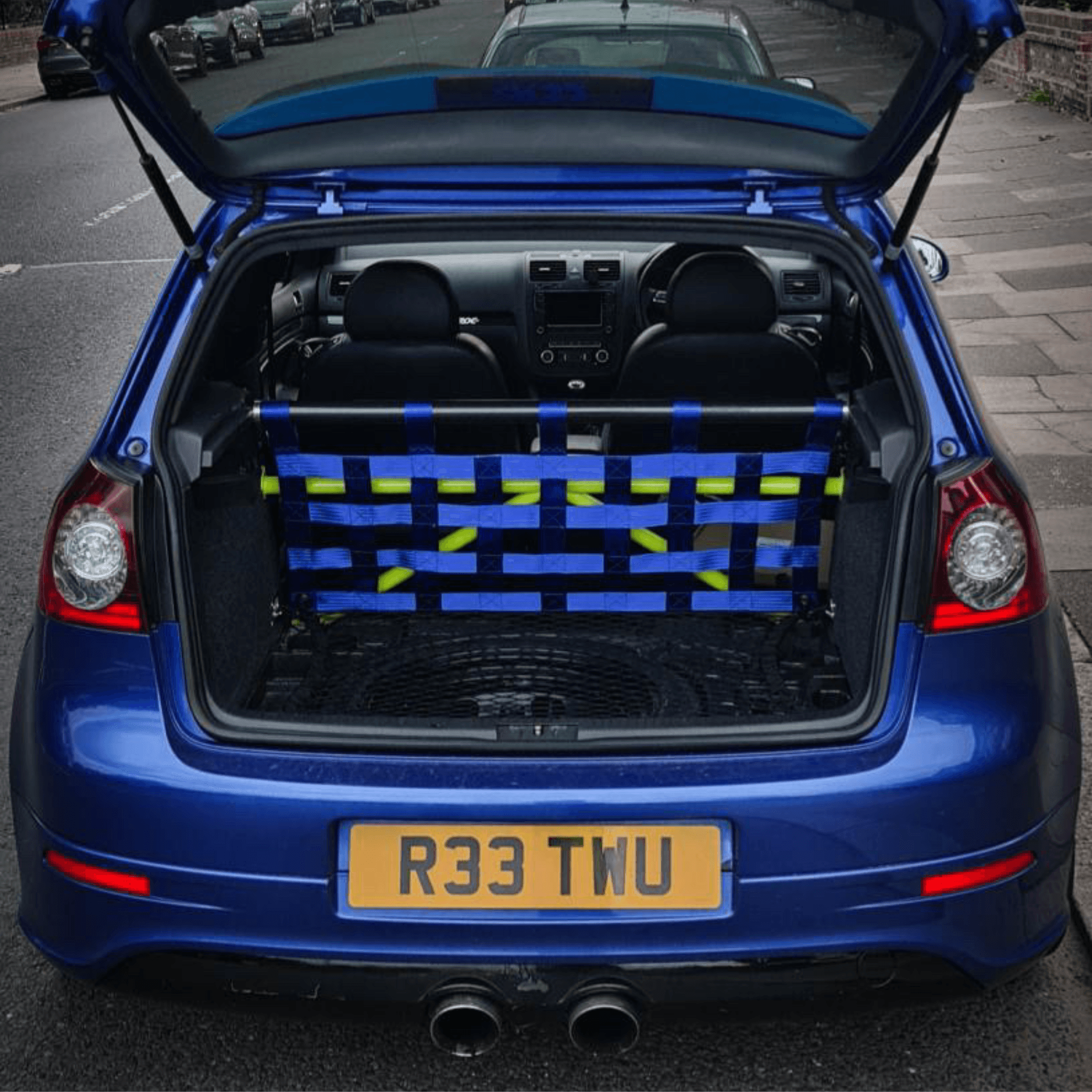VW Golf Mk5 GTI Strut bar and Cargo net cargo-nets.co.uk