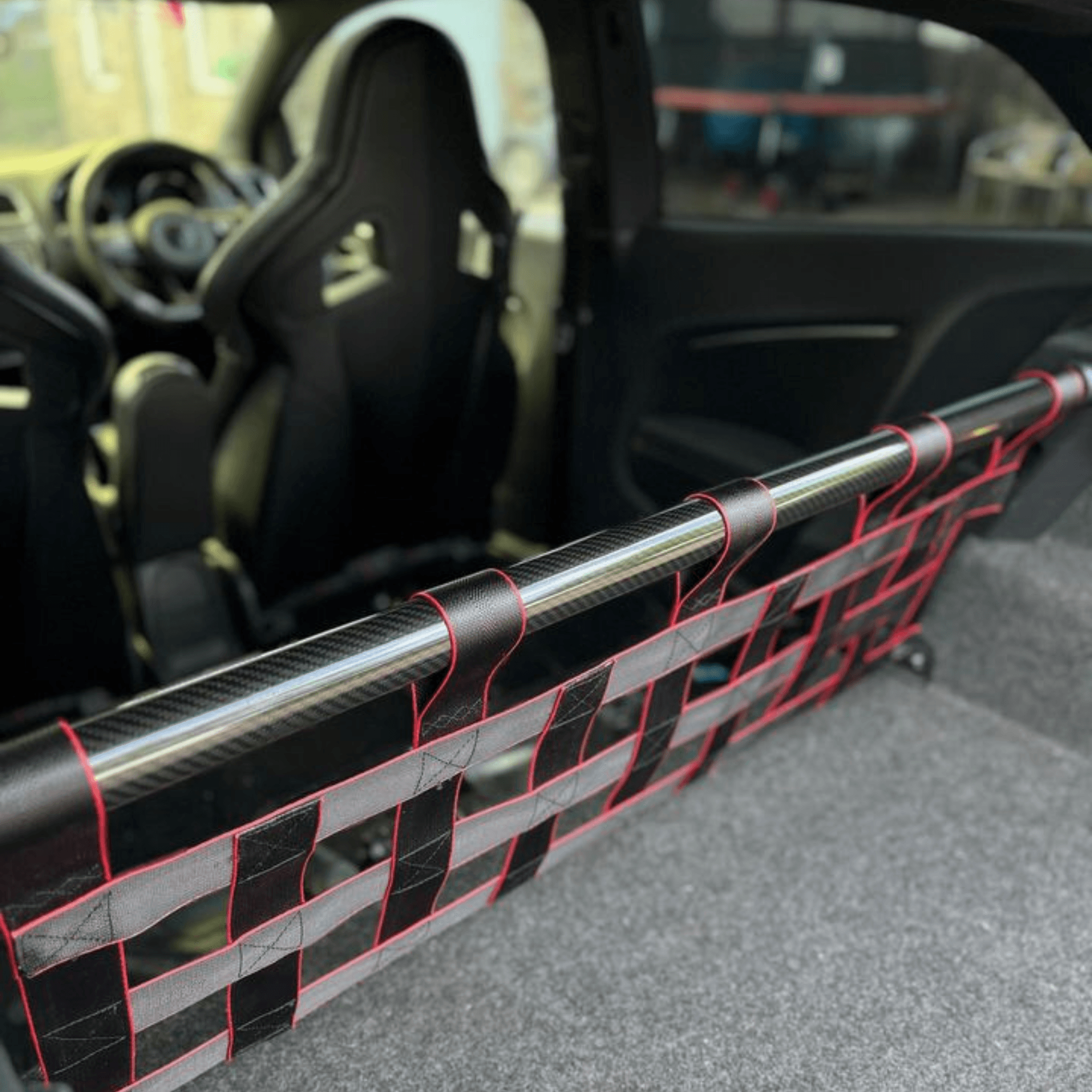 VW Polo Mk5 6C 6R GTI Strut bar and Cargo net cargo-nets.co.uk