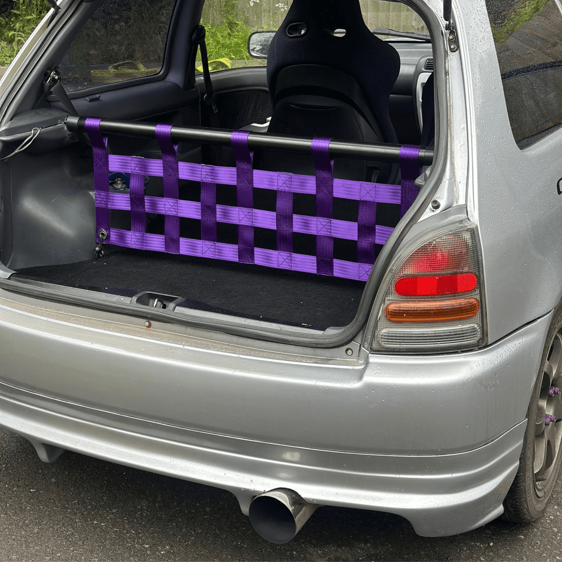 Toyota Starlet Glanza V EP91 Strut bar and Cargo net cargo-nets.co.uk