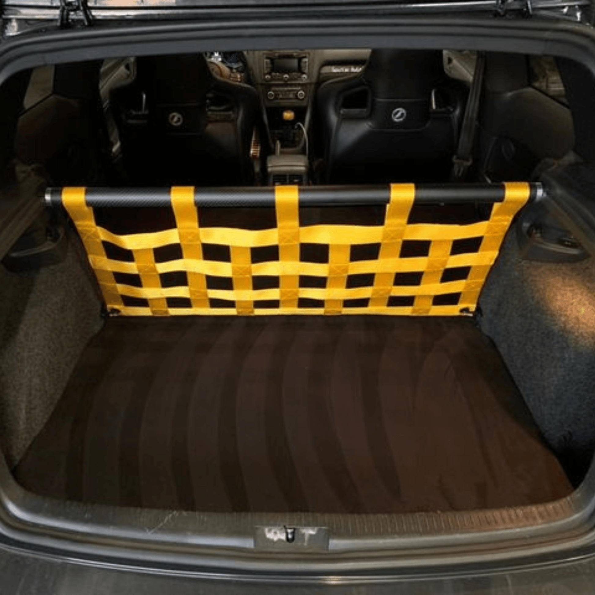 VW Golf Mk6 R GTI Strut bar and Cargo net cargo-nets.co.uk