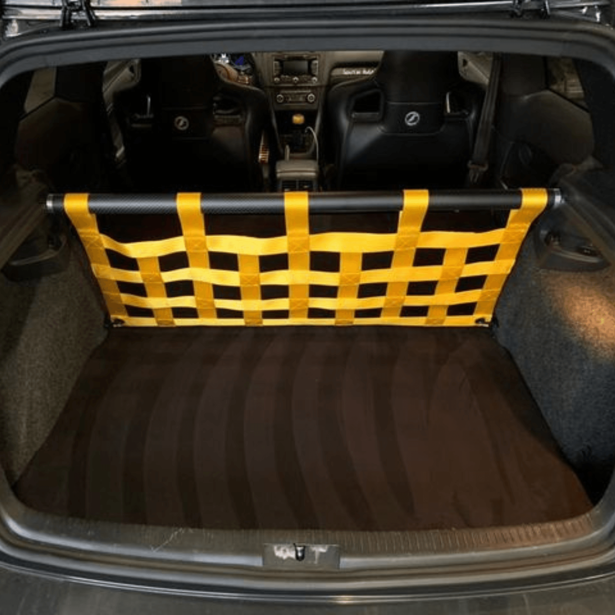 VW Golf Mk6 R GTI Strut bar and Cargo net cargo-nets.co.uk