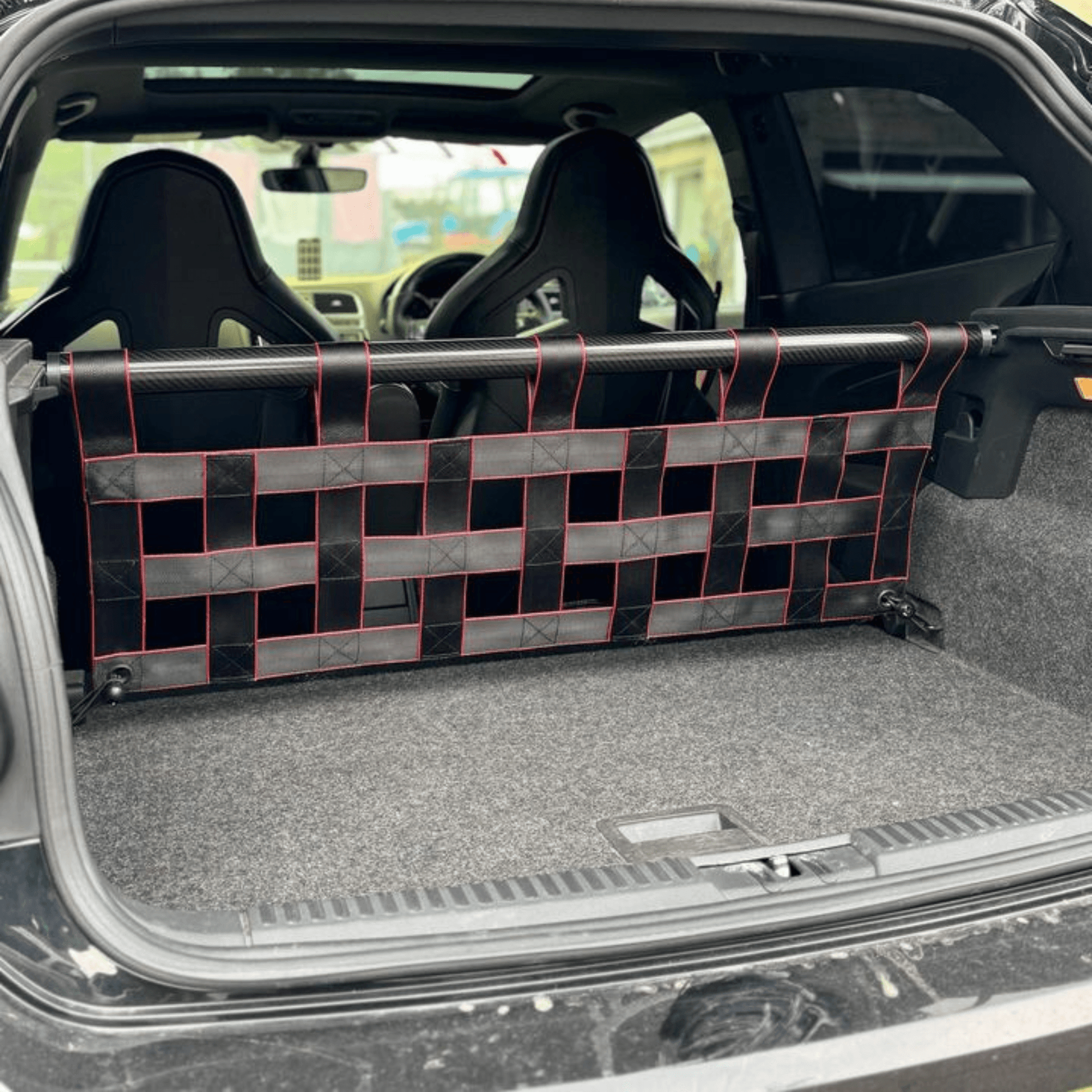 VW Polo Mk5 6C 6R GTI Strut bar and Cargo net cargo-nets.co.uk