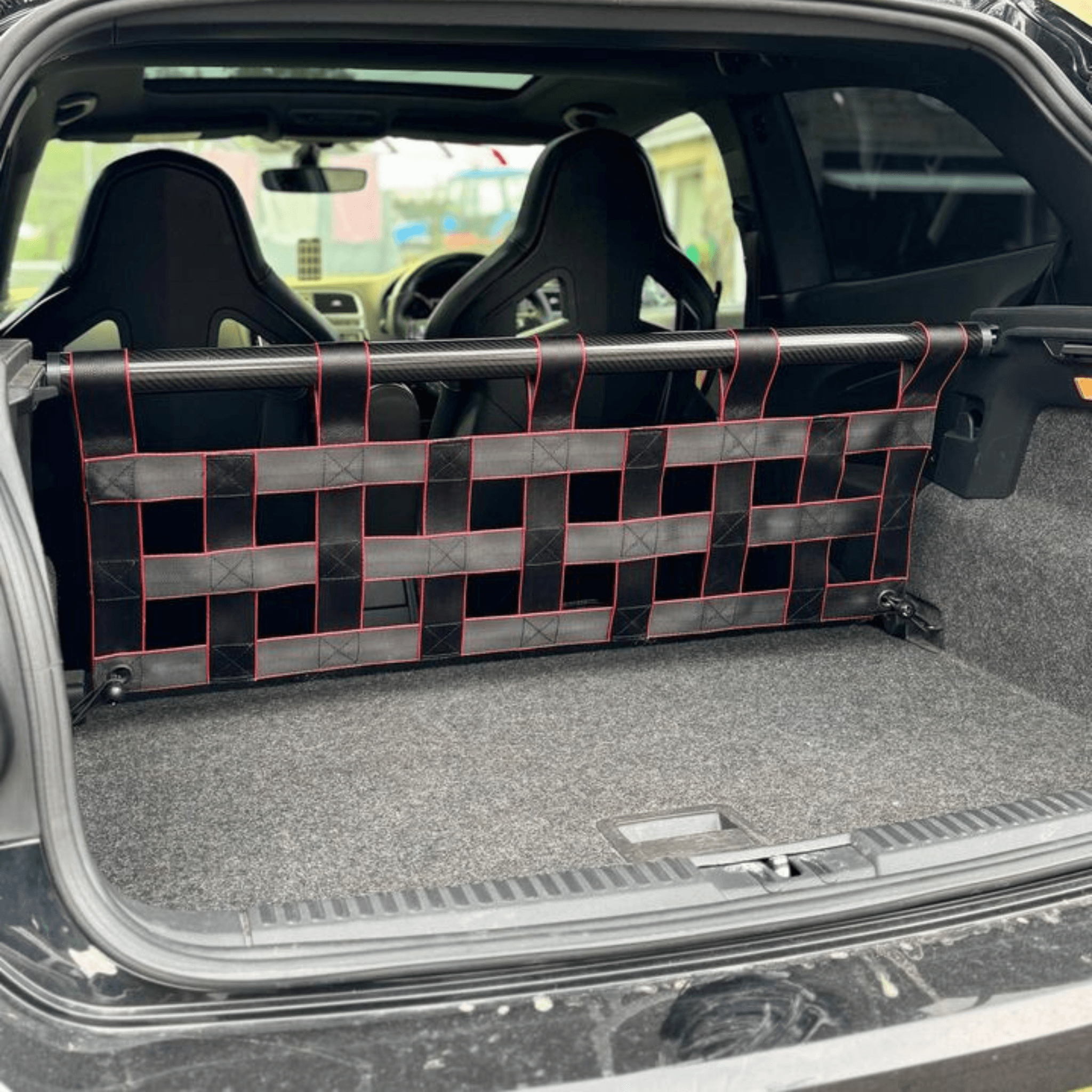 VW Polo Mk5 6C 6R GTI Strut bar and Cargo net cargo-nets.co.uk