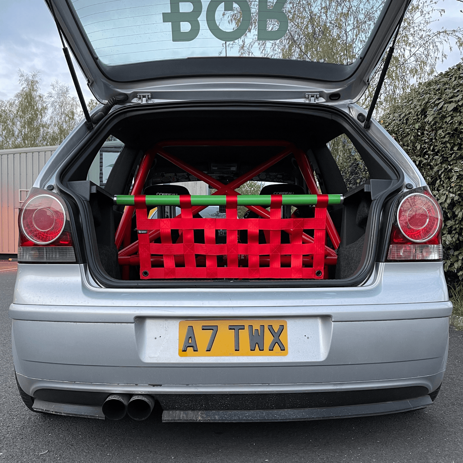VW Polo Mk4 9n3 GTI Strut bar and Cargo net cargo-nets.co.uk