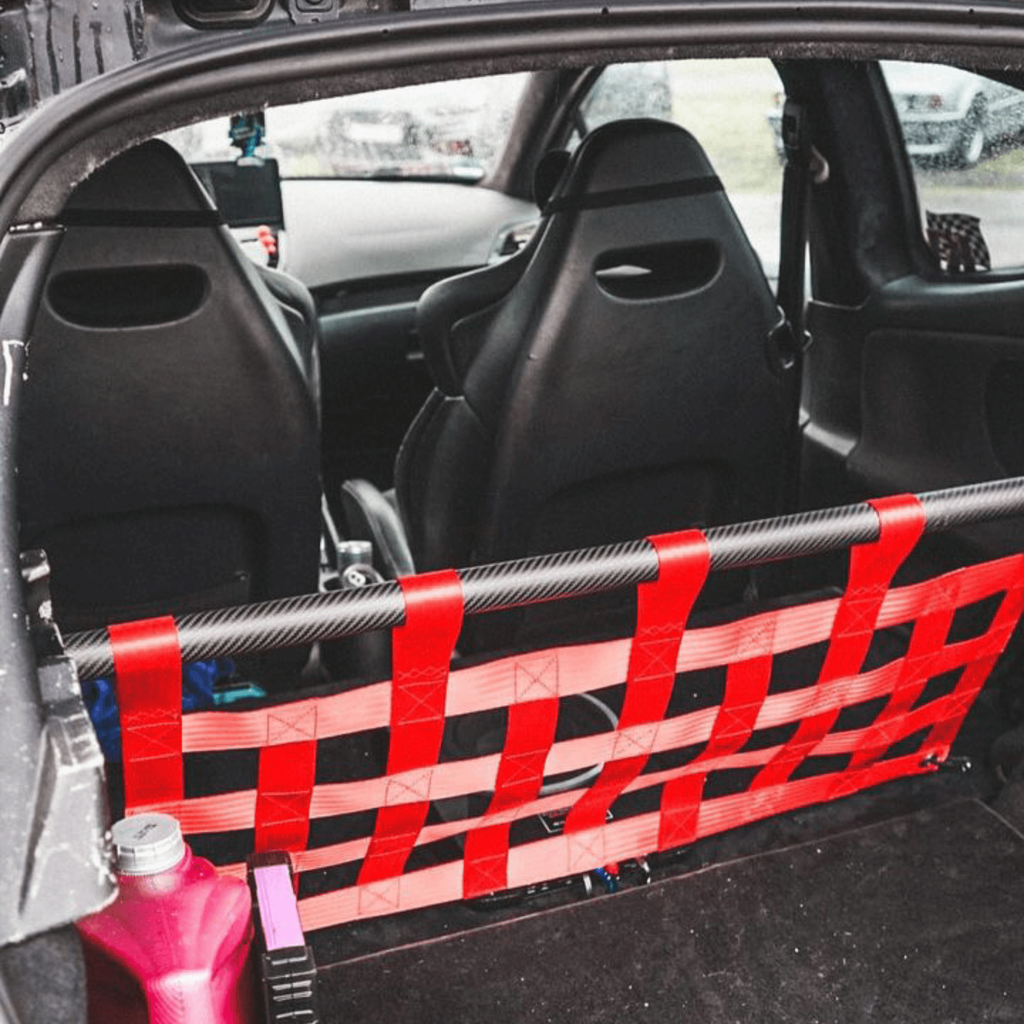 Peugeot 207 GTI Strut bar and Cargo net cargo-nets.co.uk