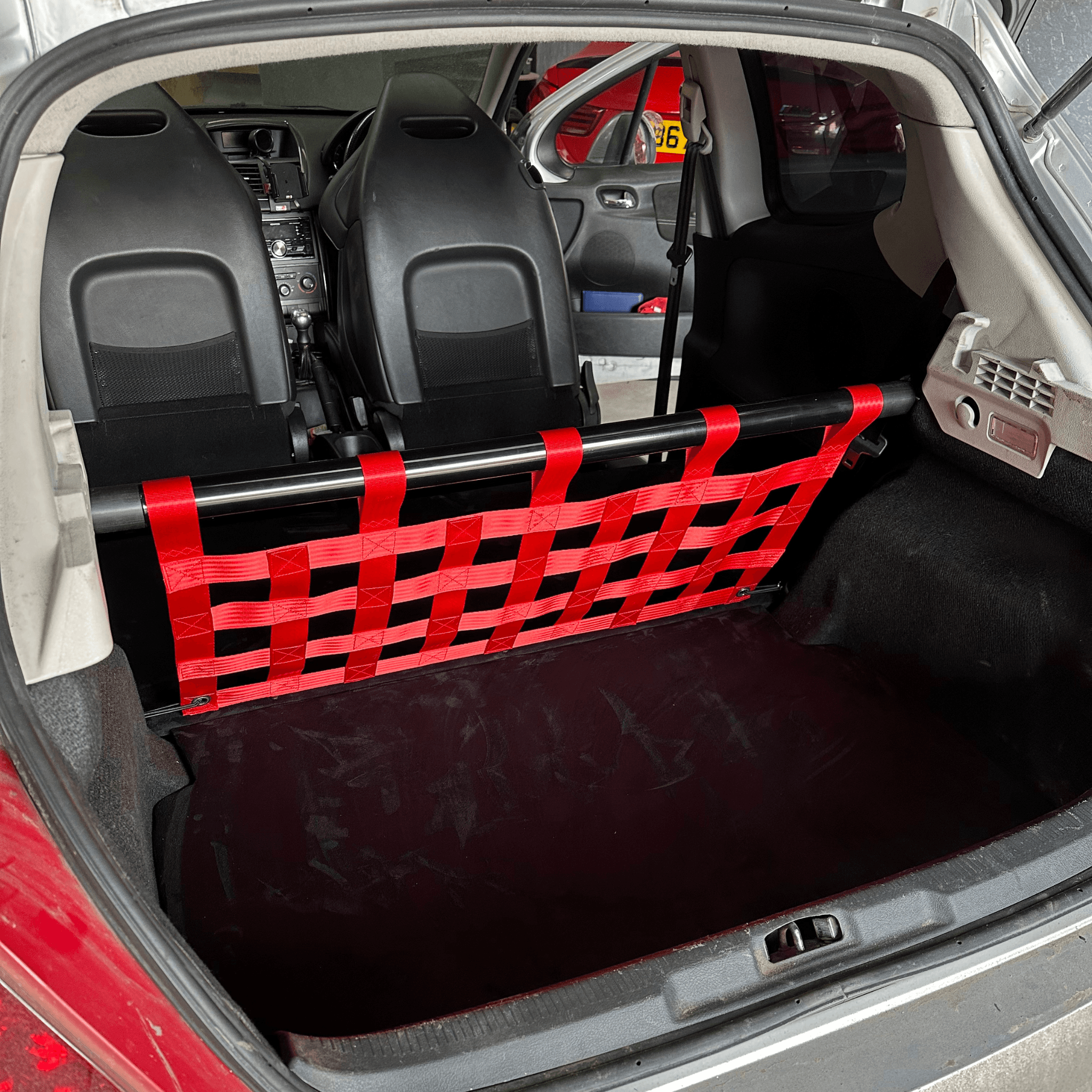 Peugeot 207 GTI Strut bar and Cargo net cargo-nets.co.uk