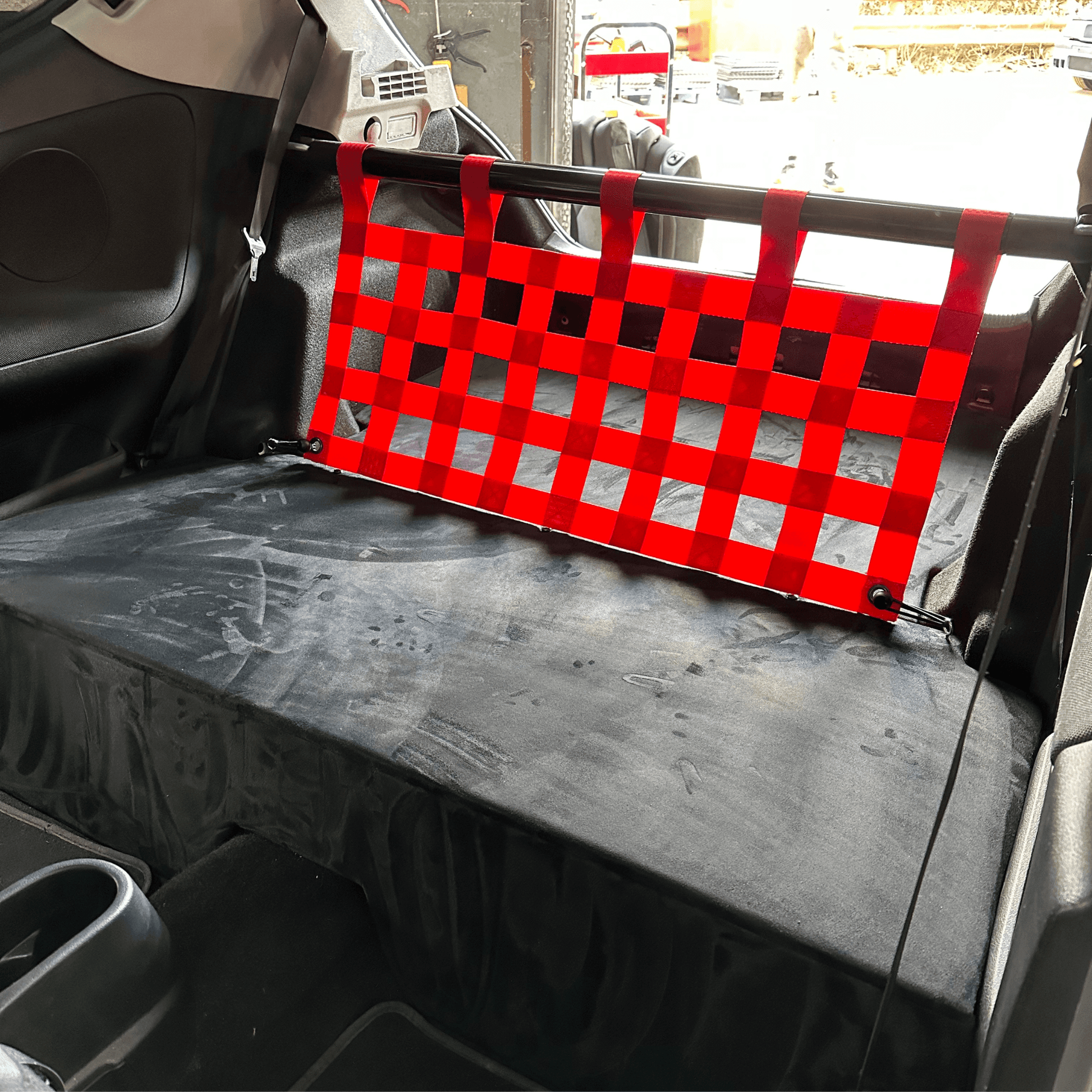 Peugeot 207 GTI Strut bar and Cargo net cargo-nets.co.uk