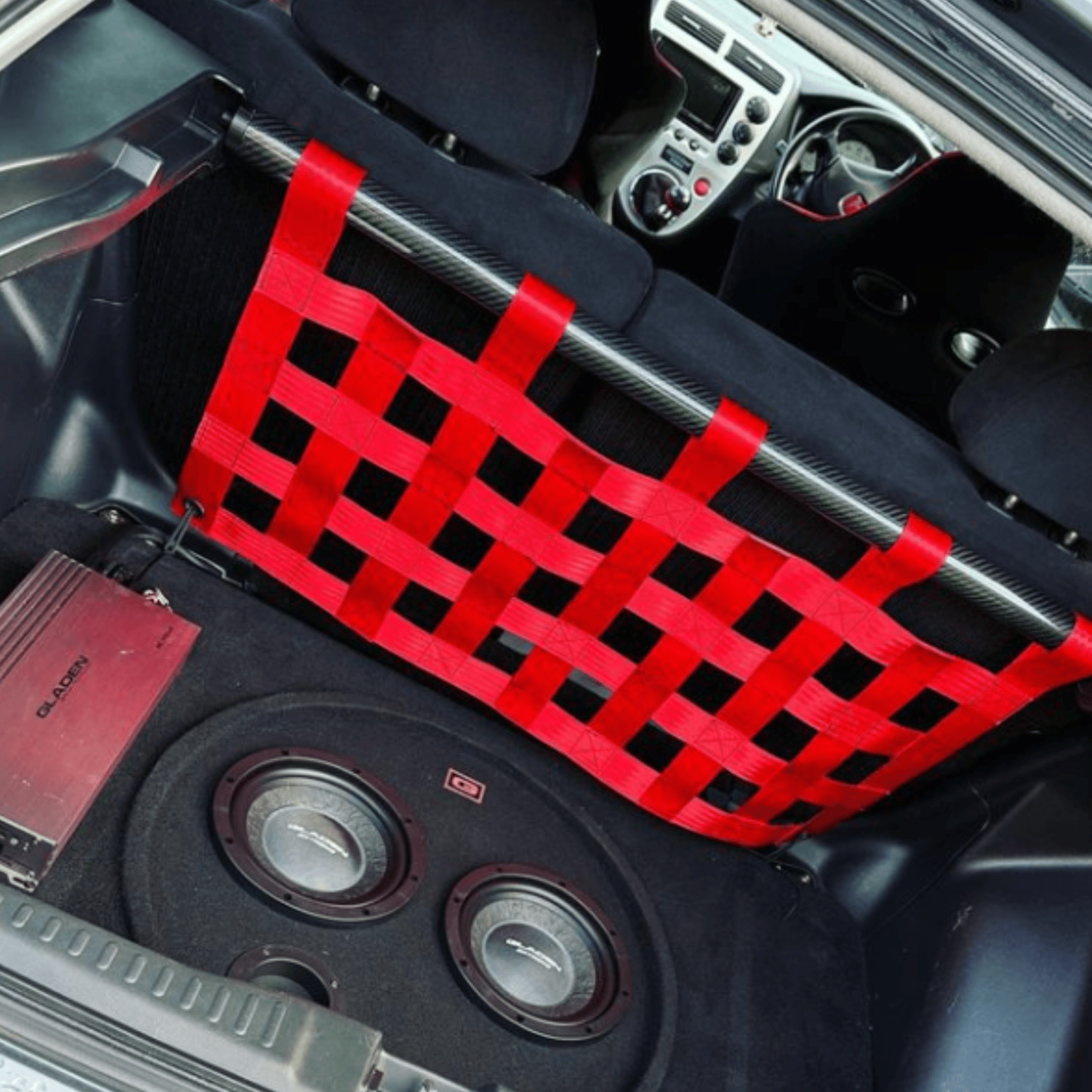 Honda Civic Mk7 EP3 Strut bar and Cargo net cargo-nets.co.uk