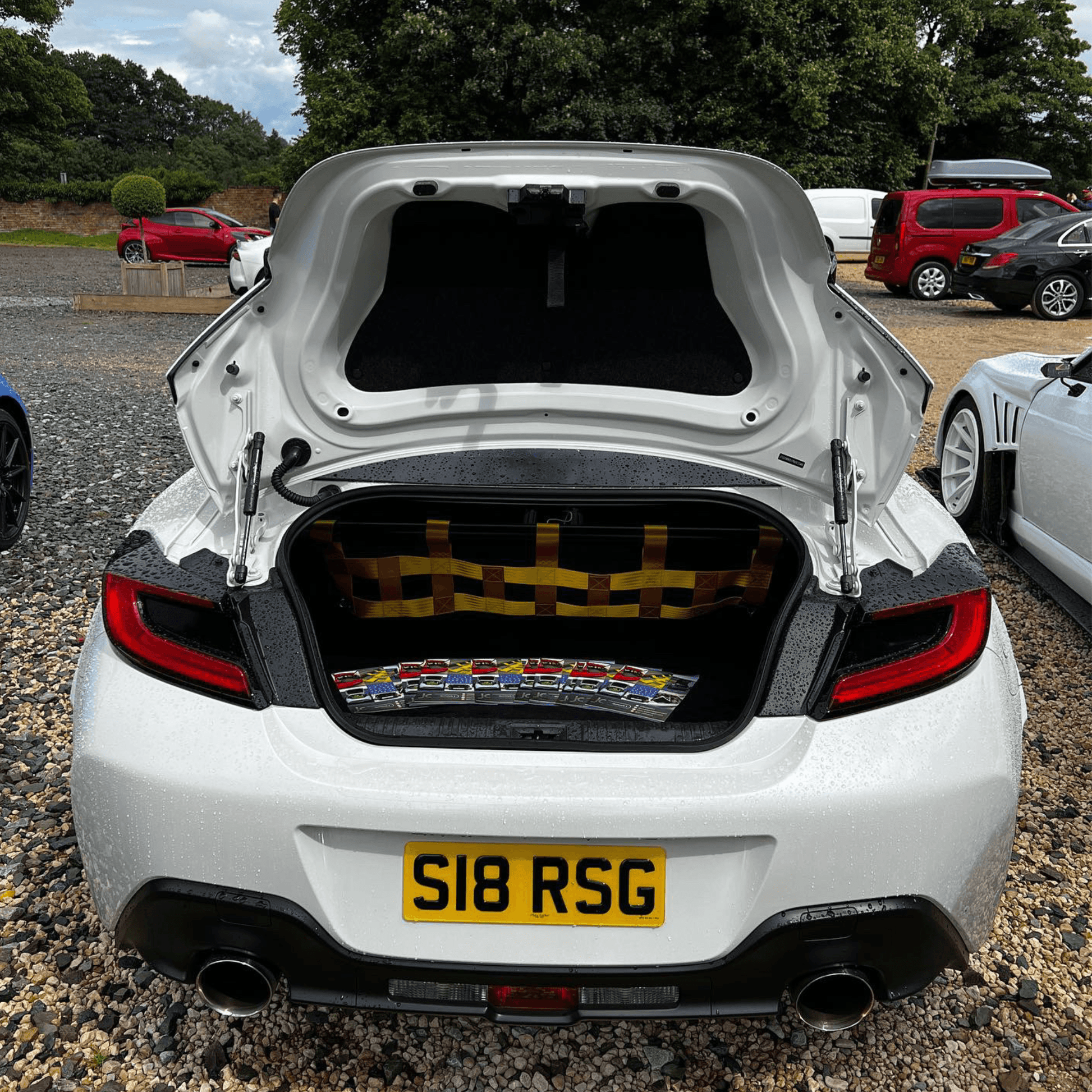 Toyota GR86 Strut bar and Cargo net cargo-nets.co.uk