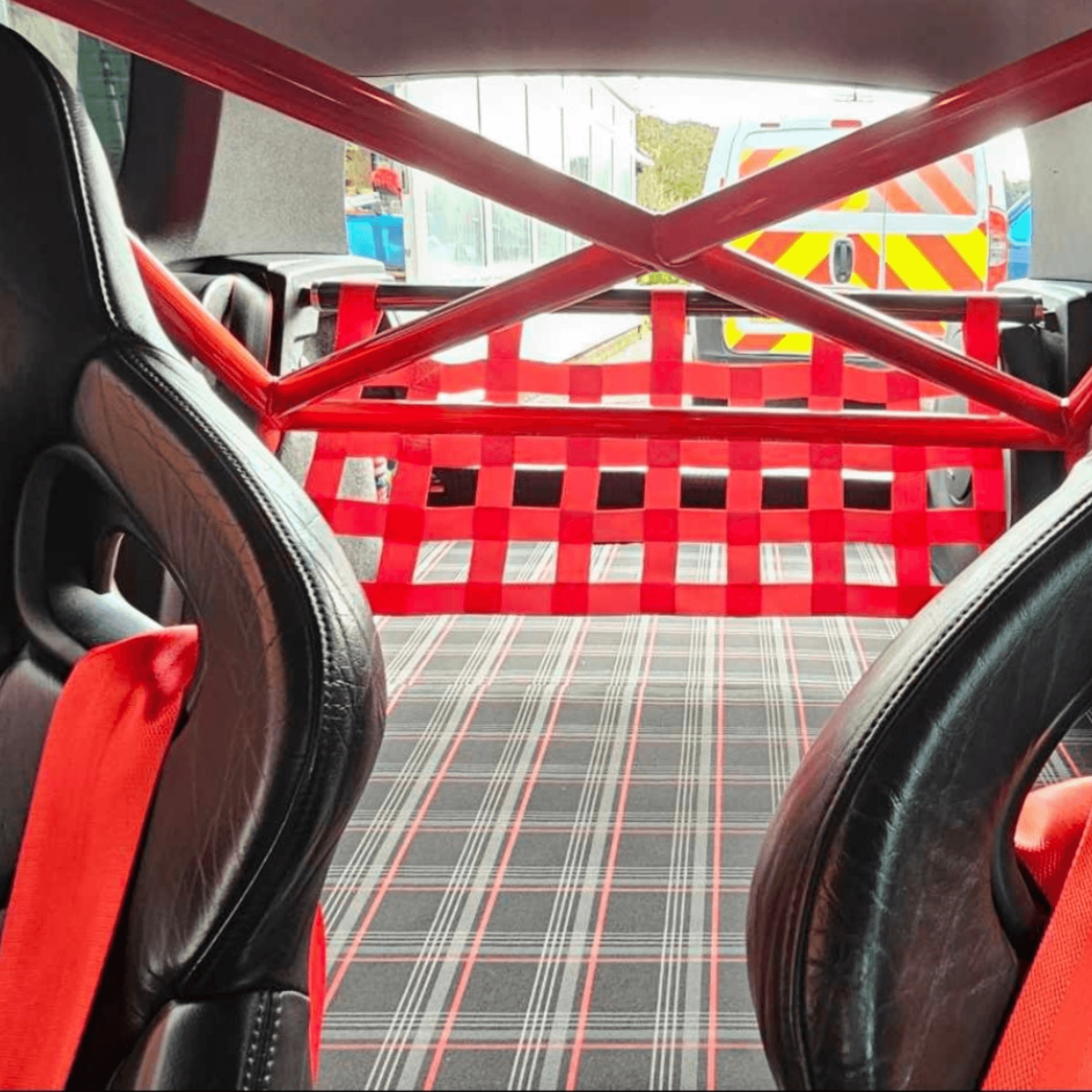 VW Golf Mk6 R GTI Strut bar and Cargo net cargo-nets.co.uk