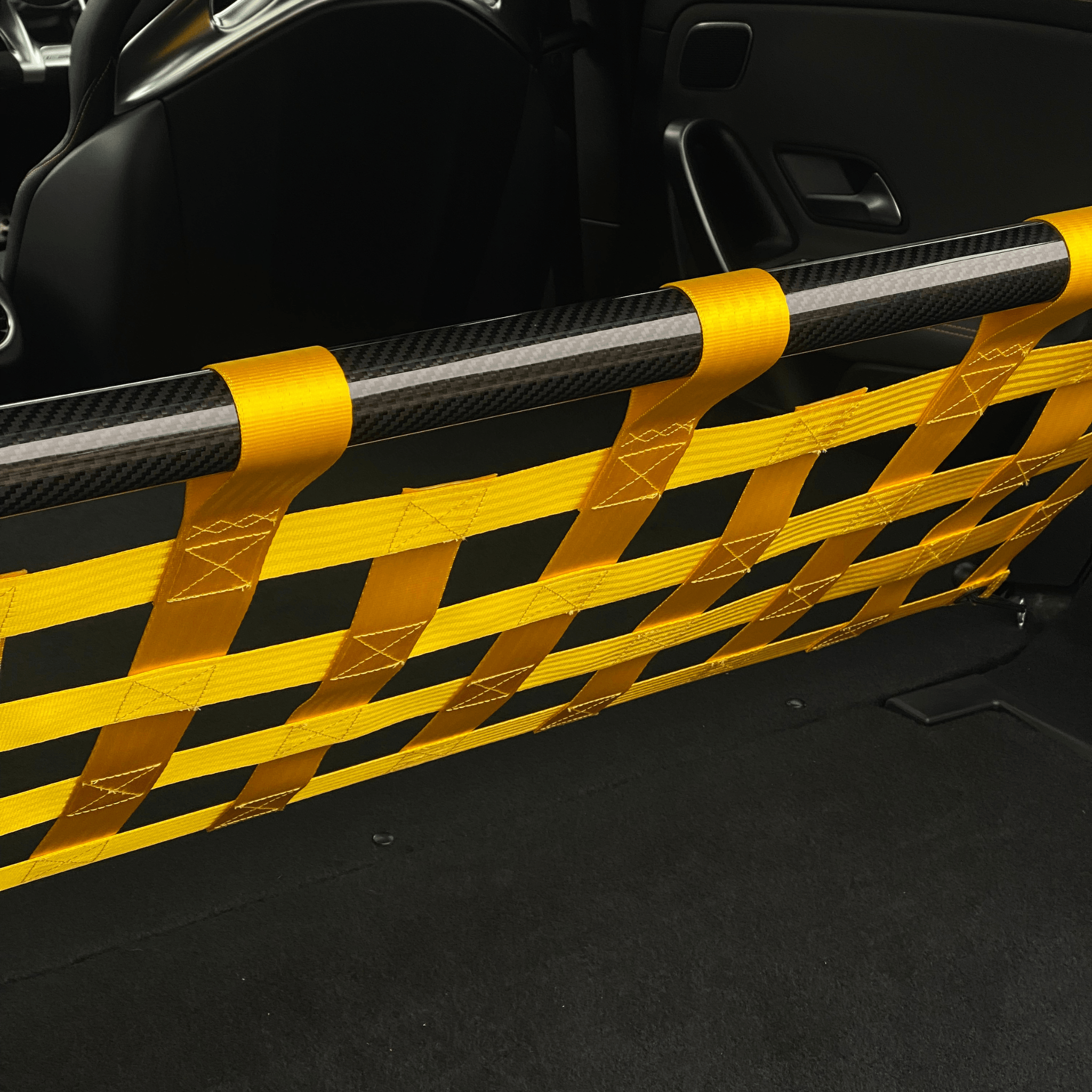 Mercedes-Benz A-Class W177 A45 / A45s AMG Strut bar and Cargo net cargo-nets.co.uk