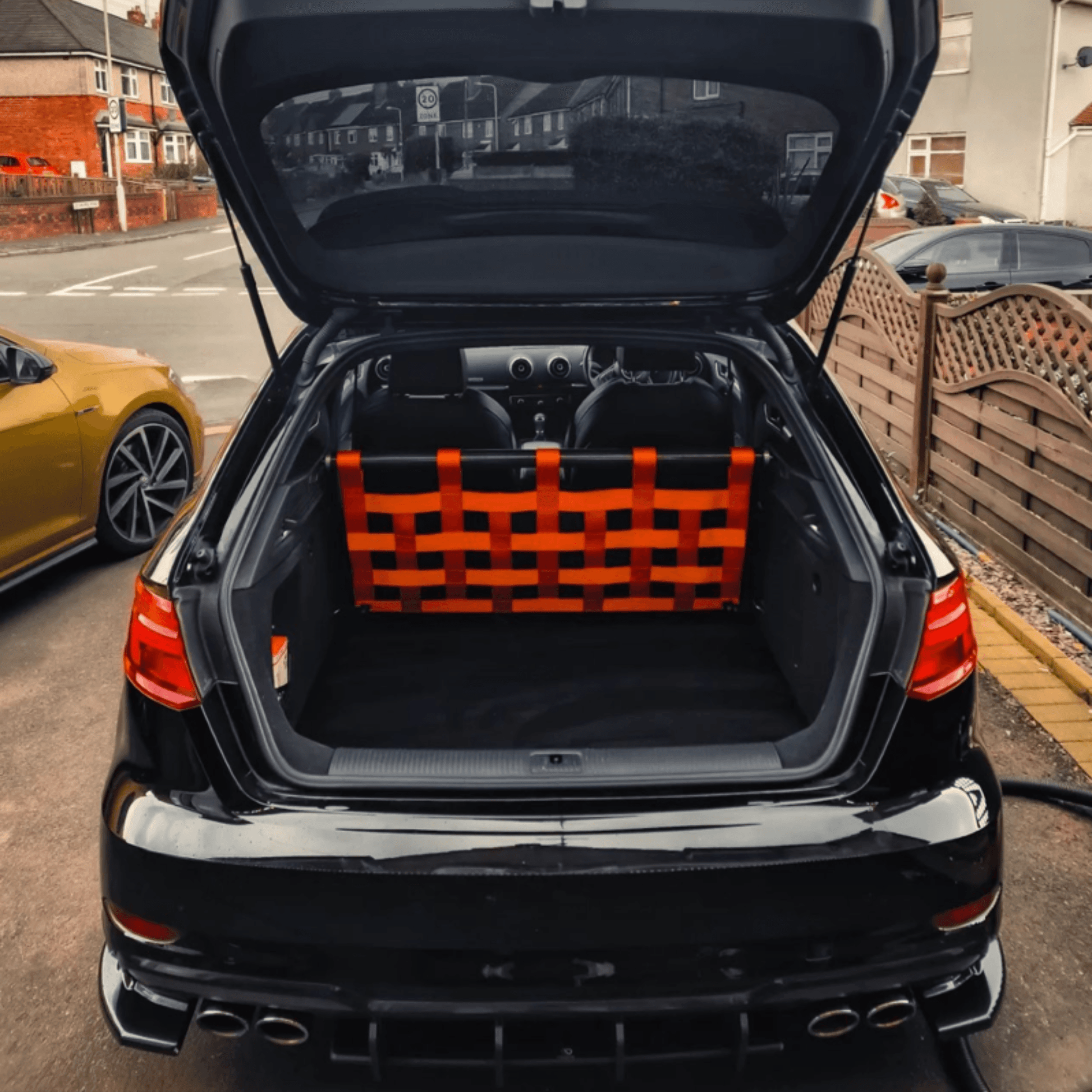 Audi A3 S3 RS3 8V Strut bar and Cargo net cargo-nets.co.uk
