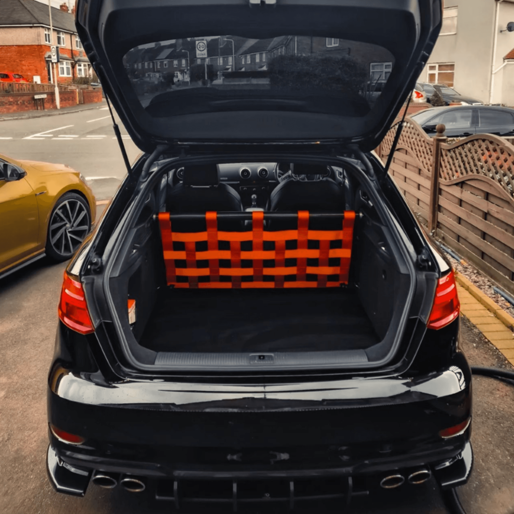 Audi A3 S3 RS3 8V Strut bar and Cargo net cargo-nets.co.uk