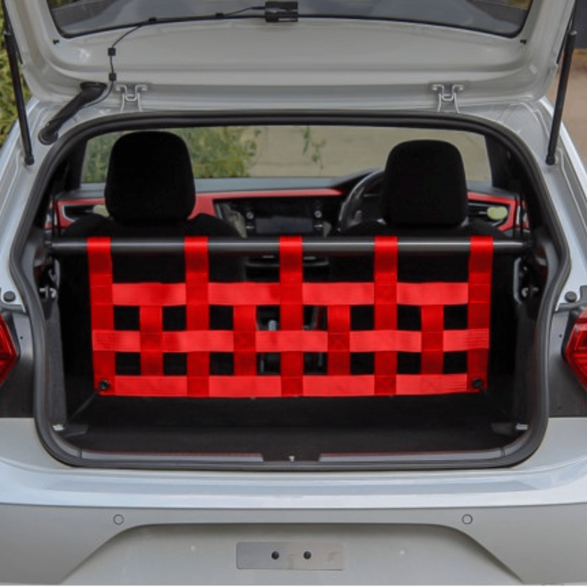 VW Polo Mk6 AW GTI Strut bar and Cargo net cargo-nets.co.uk