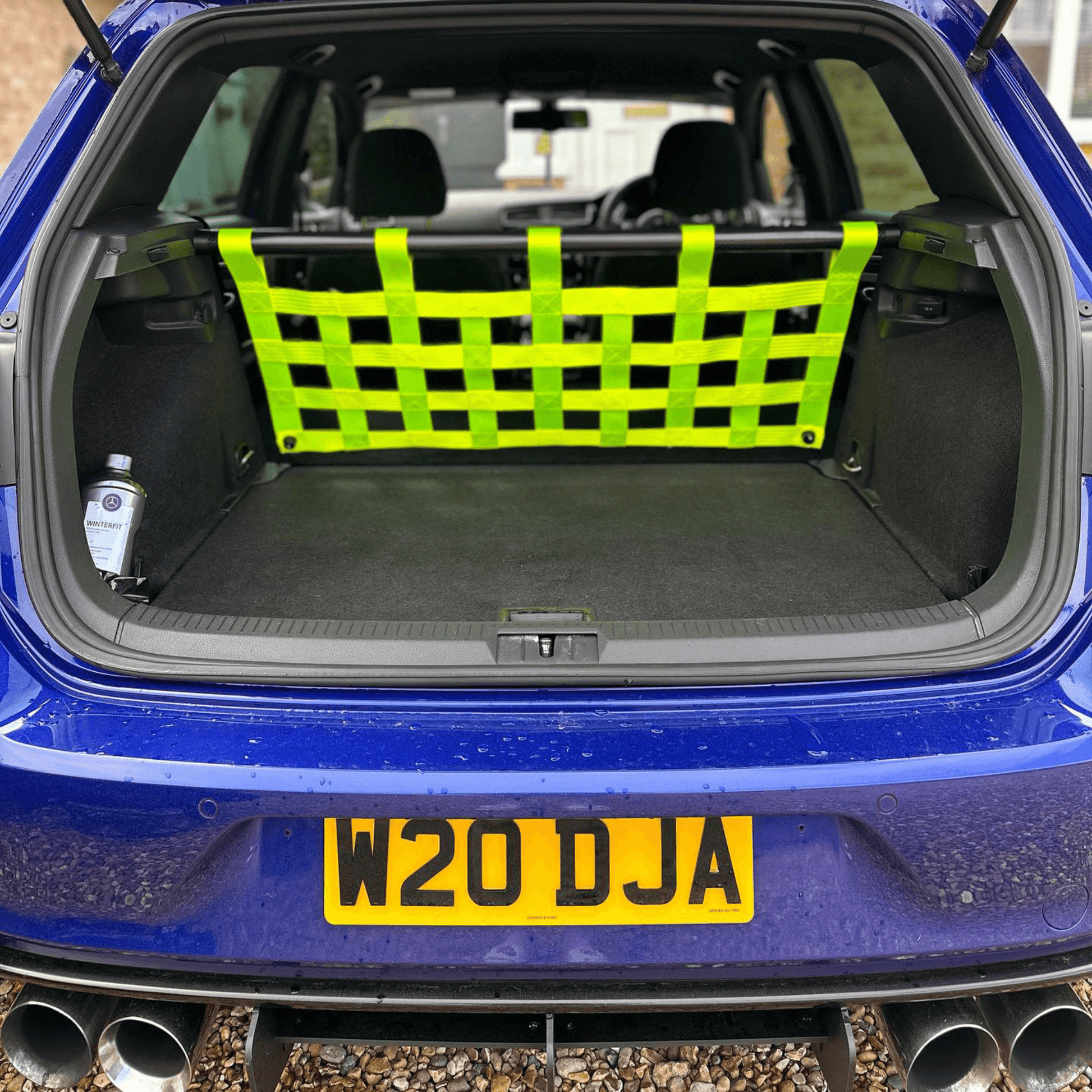 VW Golf Mk7 R GTI Strut bar and Cargo net cargo-nets.co.uk