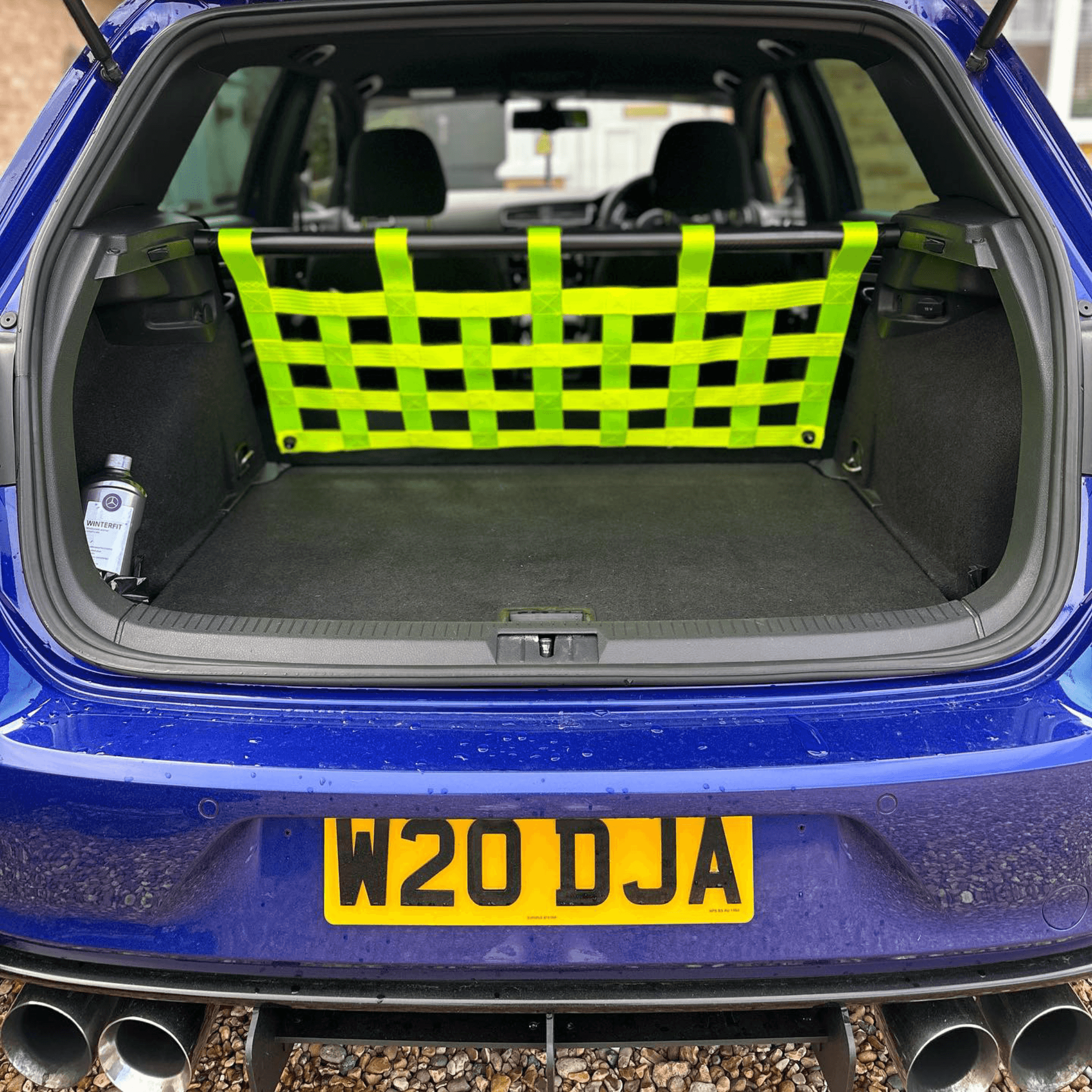 VW Golf Mk7 R GTI Strut bar and Cargo net cargo-nets.co.uk
