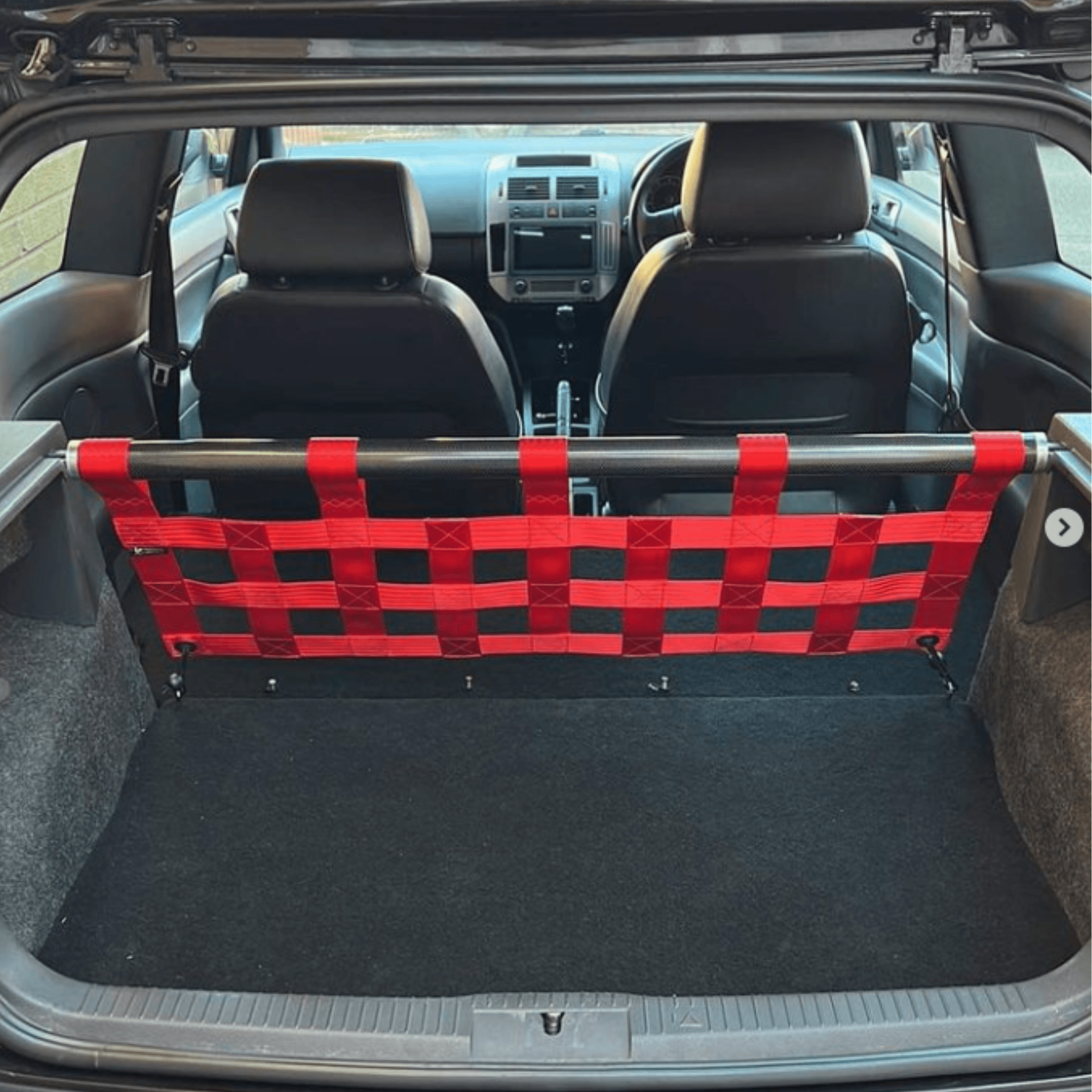 VW Polo Mk4 9n3 GTI Strut bar and Cargo net cargo-nets.co.uk