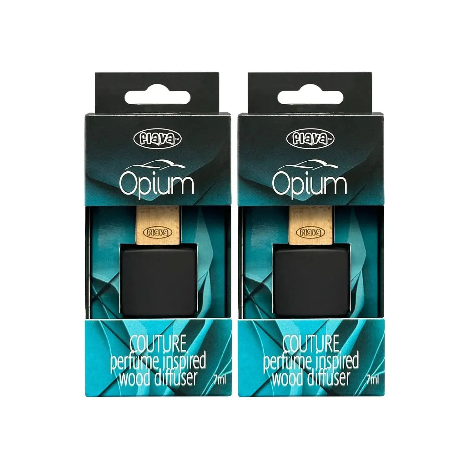Flava Couture Wood Car Air Freshener - Opium Flava Car Scents