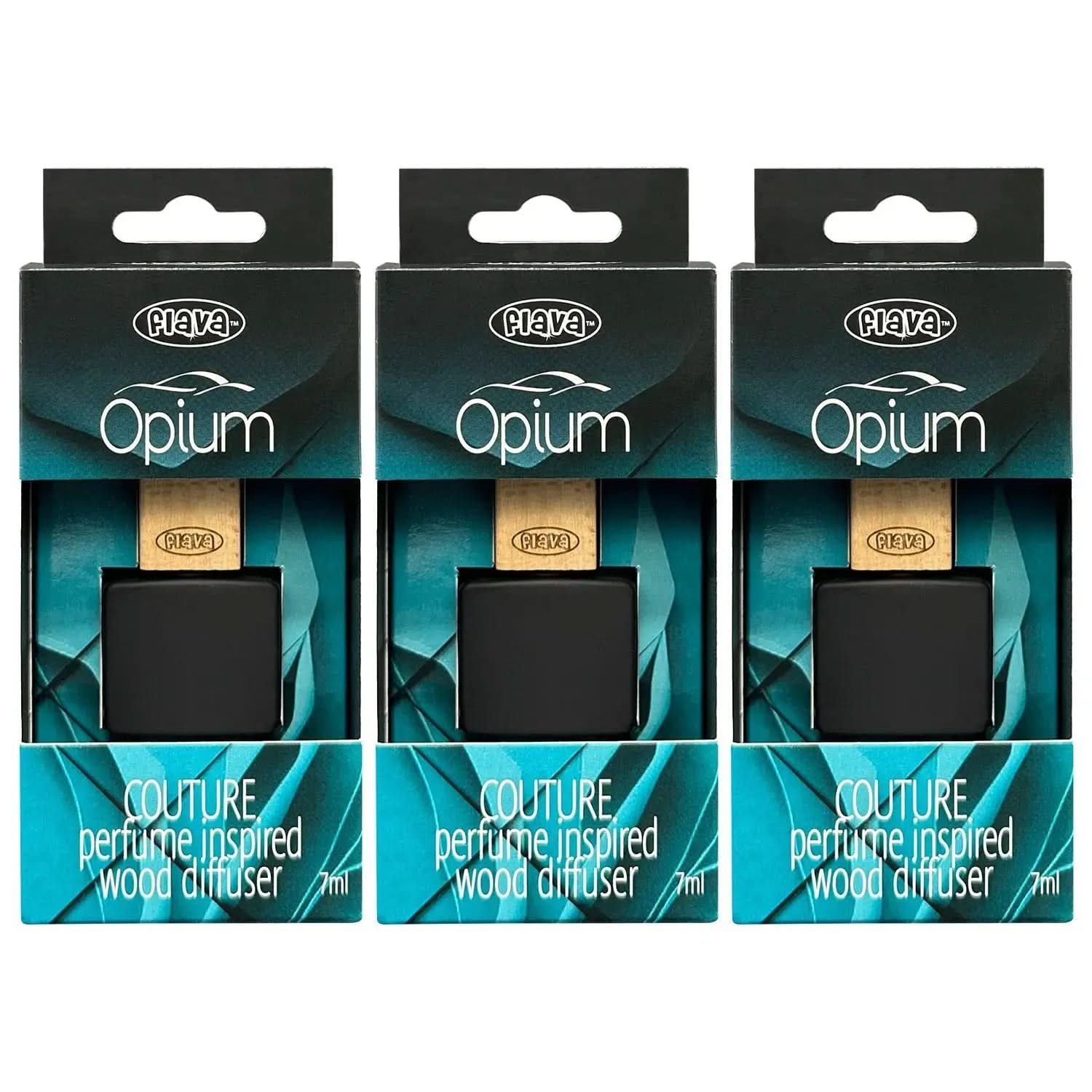 Flava Couture Wood Car Air Freshener - Opium Flava Car Scents