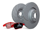 EBC Brakes Bundle  Front 345mm GD Discs with Redstuff Pads  PD12KF025