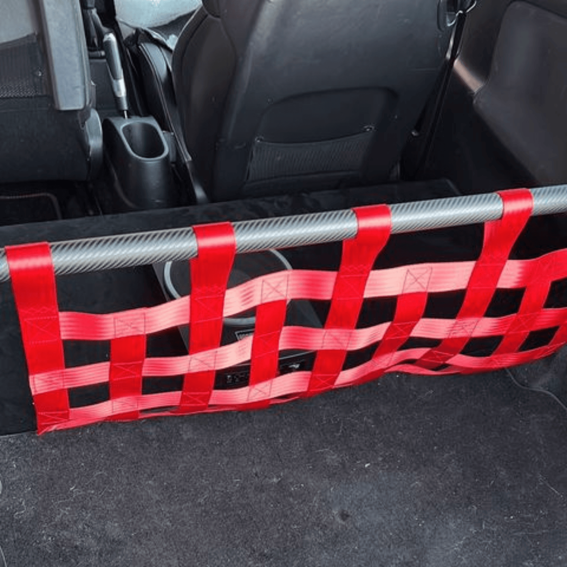 Peugeot 207 GTI Strut bar and Cargo net cargo-nets.co.uk