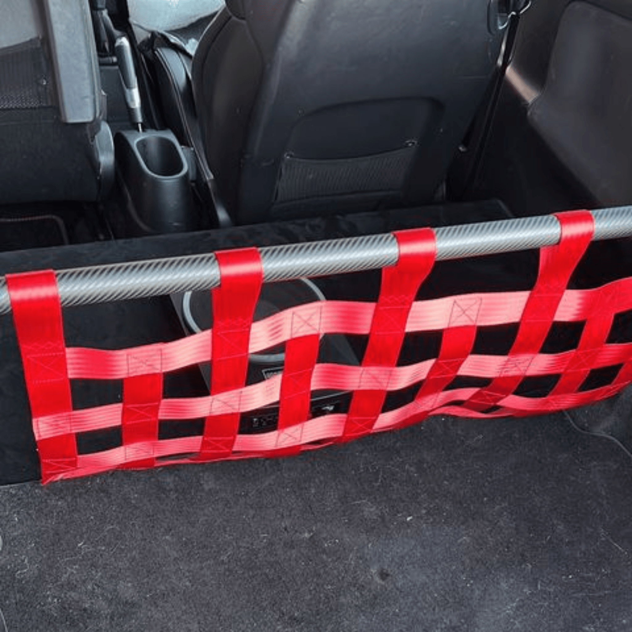 Peugeot 207 GTI Strut bar and Cargo net cargo-nets.co.uk