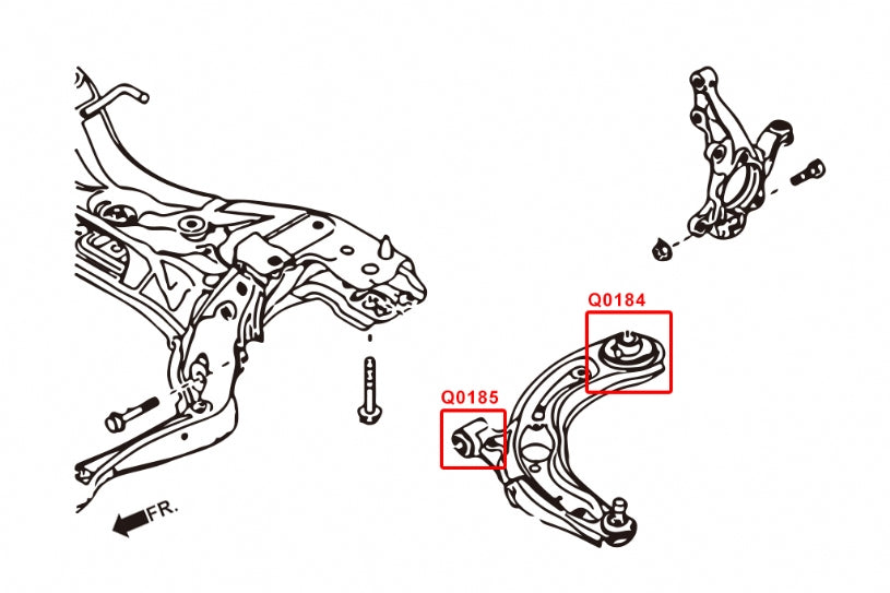 HARDRACE FRONT LOWER ARM - REAR - BUSH HardRace
