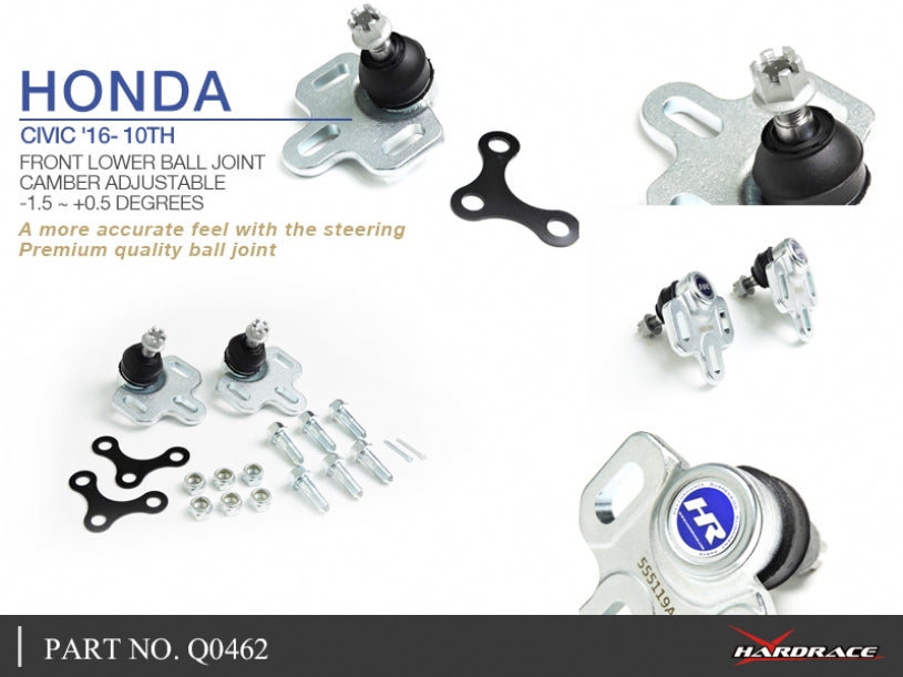 HARDRACE HONDA CIVIC FRONT LOWER BALL JOINT CAMBER ADJUSTABLE 2PCS/SET ONLY CHINA/ASIAN HardRace