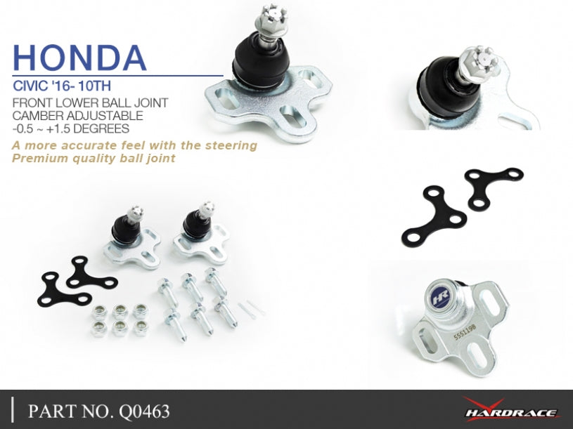 HARDRACE HONDA CIVIC FRONT LOWER BALL JOINT CAMBER ADJUSTABLE 2PCS/SET ONLY CHINA/ASIAN HardRace