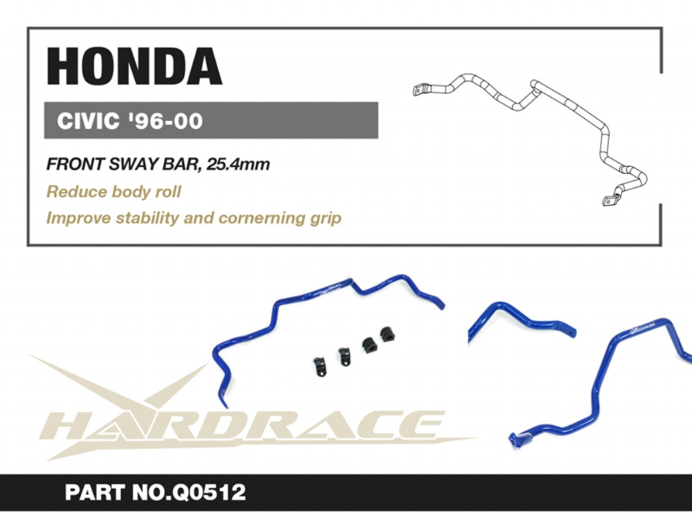 HARDRACE HONDA CIVIC EK 9600 FRONT SWAY BAR 25.4mm 5PCS/SET HardRace