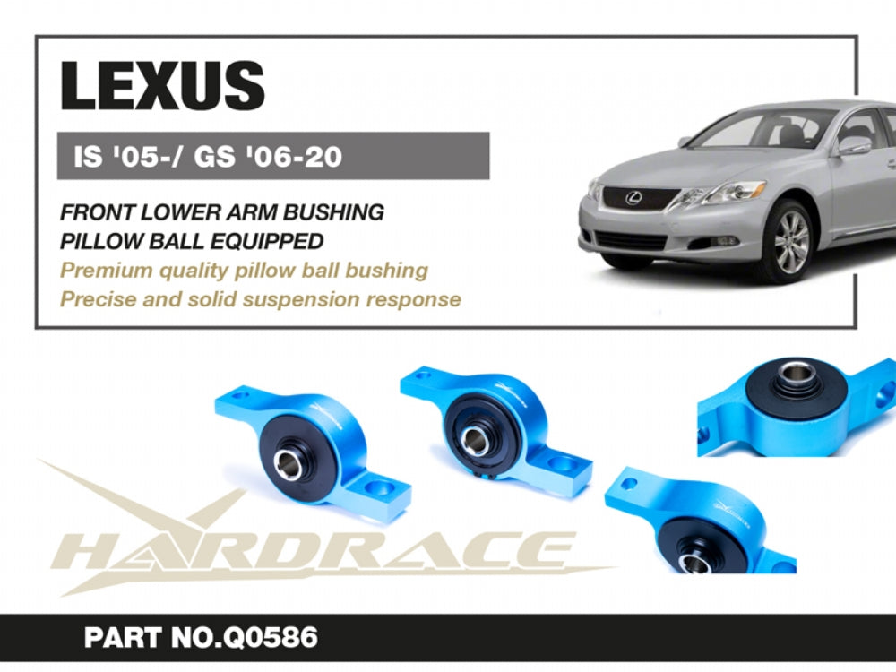 HARDRACE LEXUS IS/GS 06-20/MARK X/CROWN 03-18 FRONT LOWER ARM BUSH PILLOW BALL 2PCS/SET HardRace