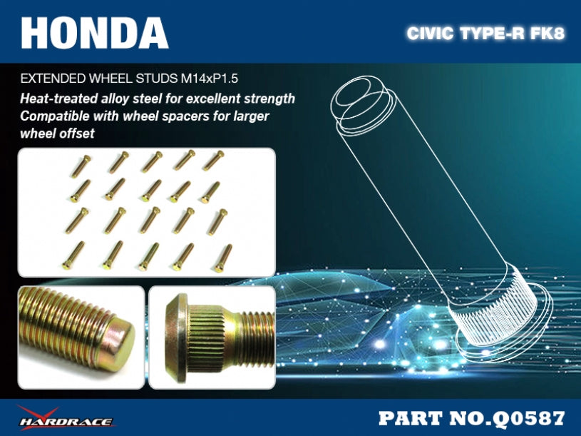 HARDRACE EXTENDED WHEEL STUD HardRace