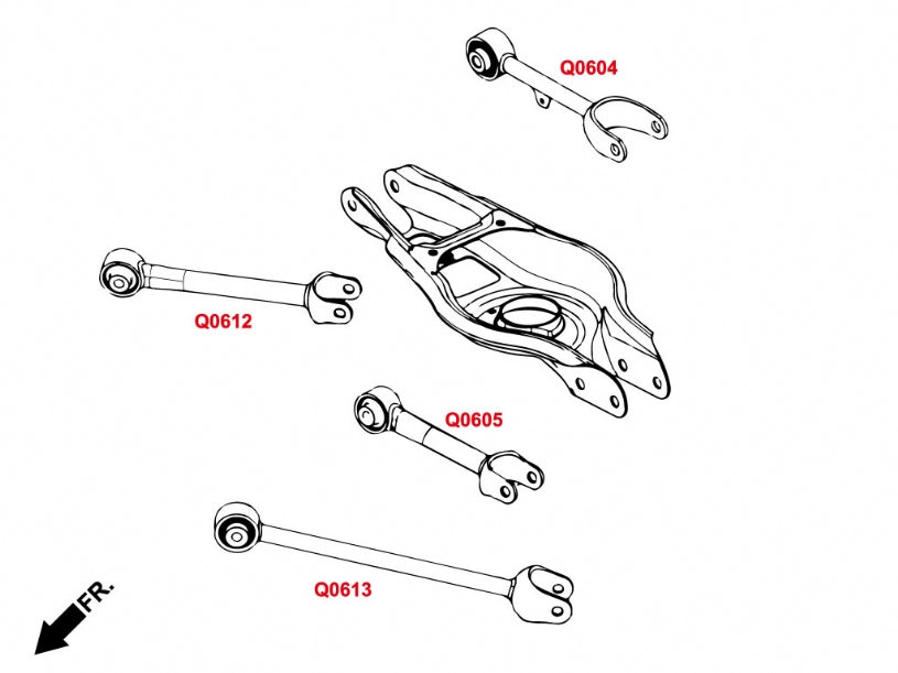 HARDRACE REAR TOE CONTROL ARM ADJUSTABLE HardRace