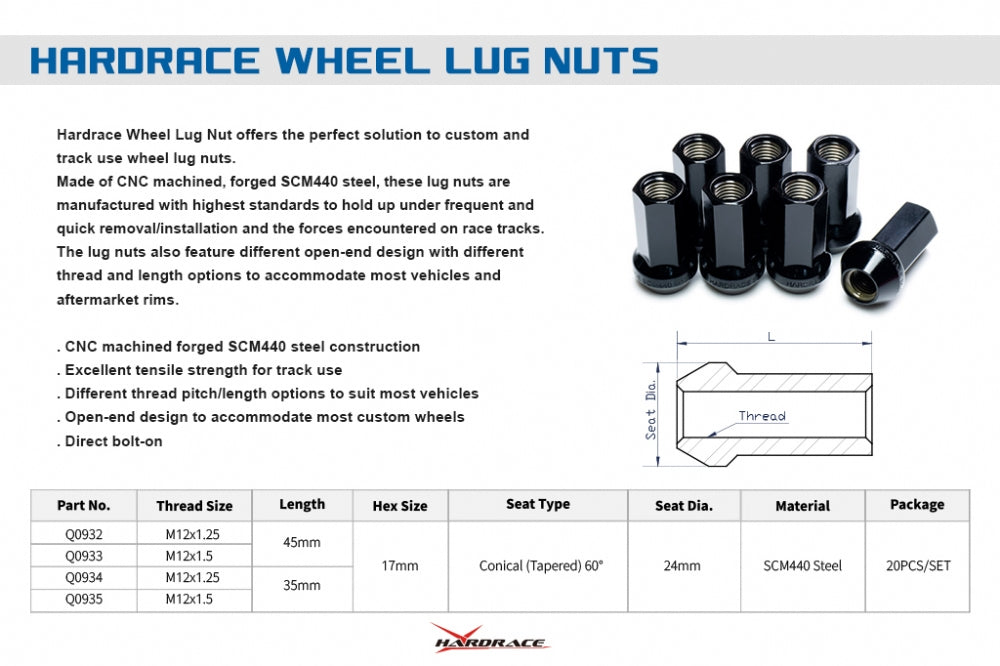 HARDRACE WHEEL STUD HardRace