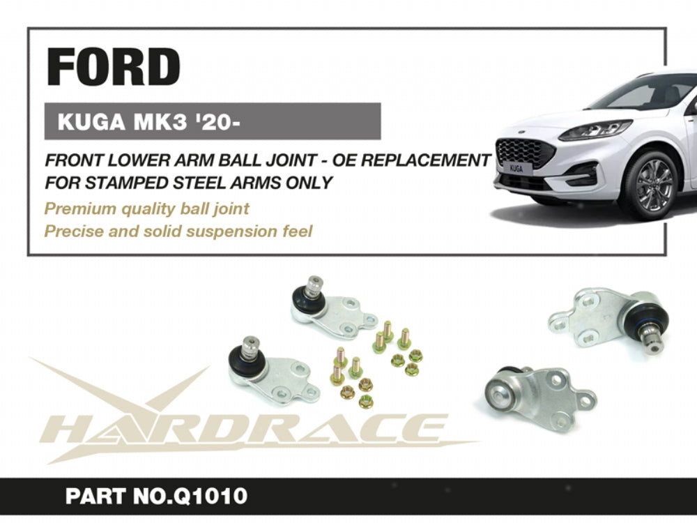 HARDRACE FORD KUGA MK3 19+ FRONT LOWER ARM BALL JOINT 2PCs OE REPLACEMENT FOR STEEL ARM HardRace