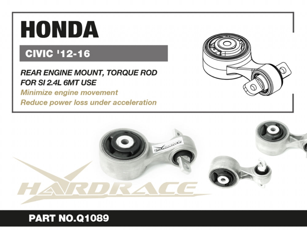 HARDRACE HONDA CIVIC 1216 24 2D SI 6MT EMOUNT BUFFER REAR 1PCS HARDEN RUBBER 1PCS HardRace