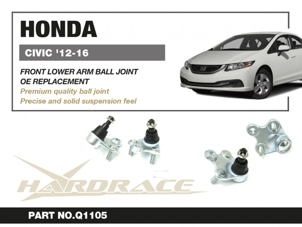 HARDRACE HONDA CIVIC 12-16 9TH FRONT LOWER BALL JOINT - 2PCS/SET OE REPLACEMENT HardRace