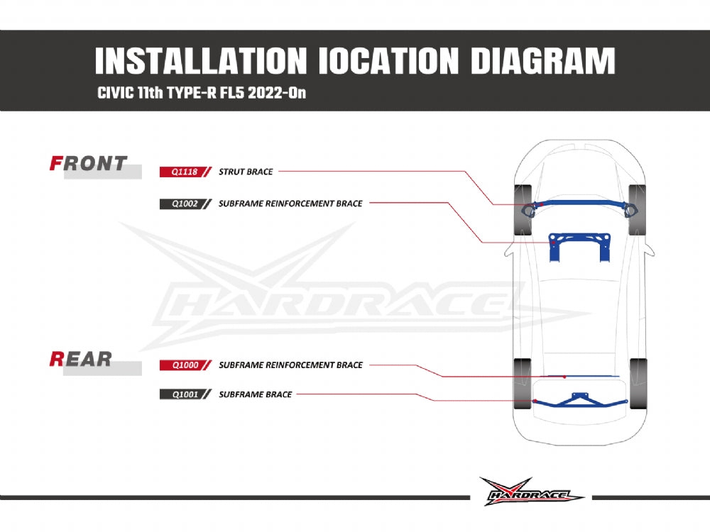 HARDRACE FRONT STRUT BRACE HardRace