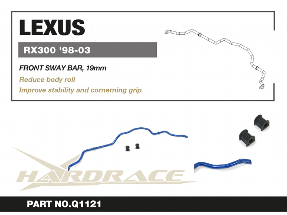 HARDRACE LEXUS RX300 98-03 FRONT SWAY BAR, 19mm - 3PCS/SET HardRace