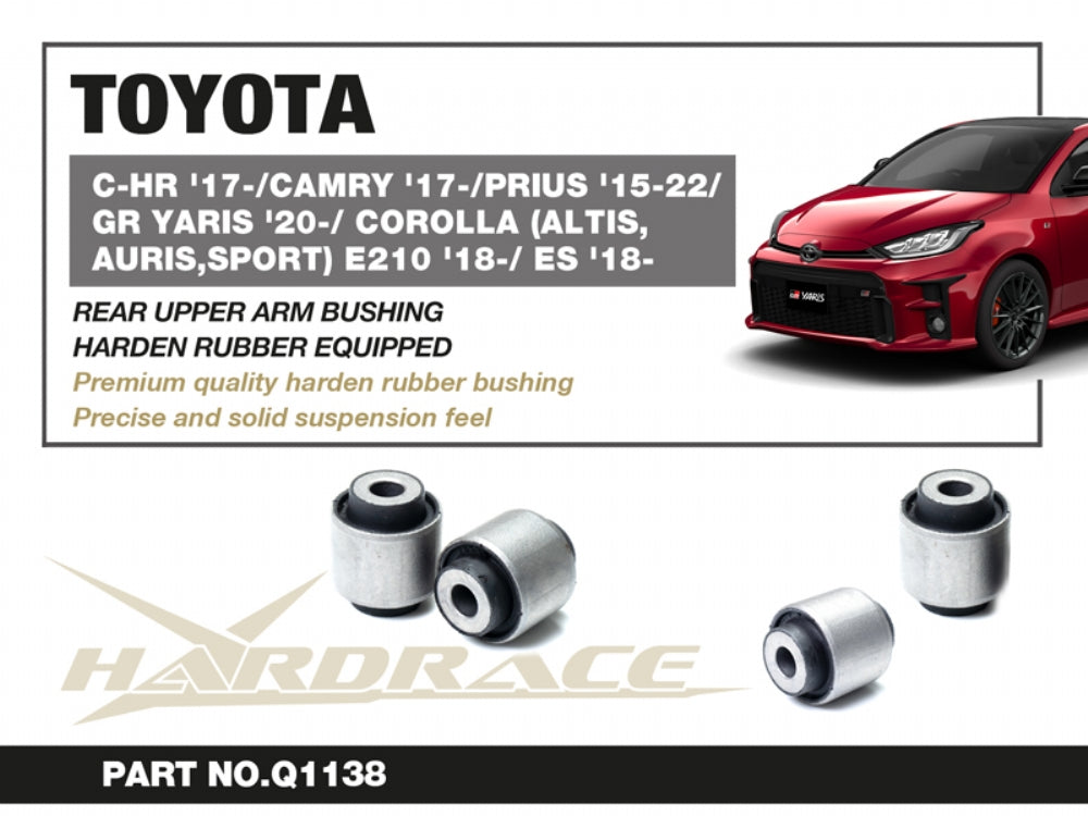 HARDRACE TOYOTA GR YARIS 20 + REAR UPPER ARM BUSH KIT HARDEN RUBBER 2PCS/SET HardRace
