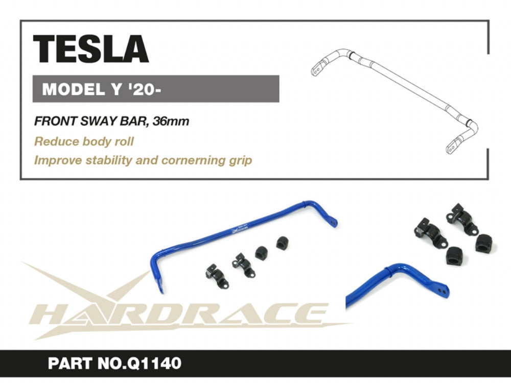 HARDRACE TESLA MODEL Y 20+ FRONT SWAY BAR, 32mm - 5PCS/SET HardRace